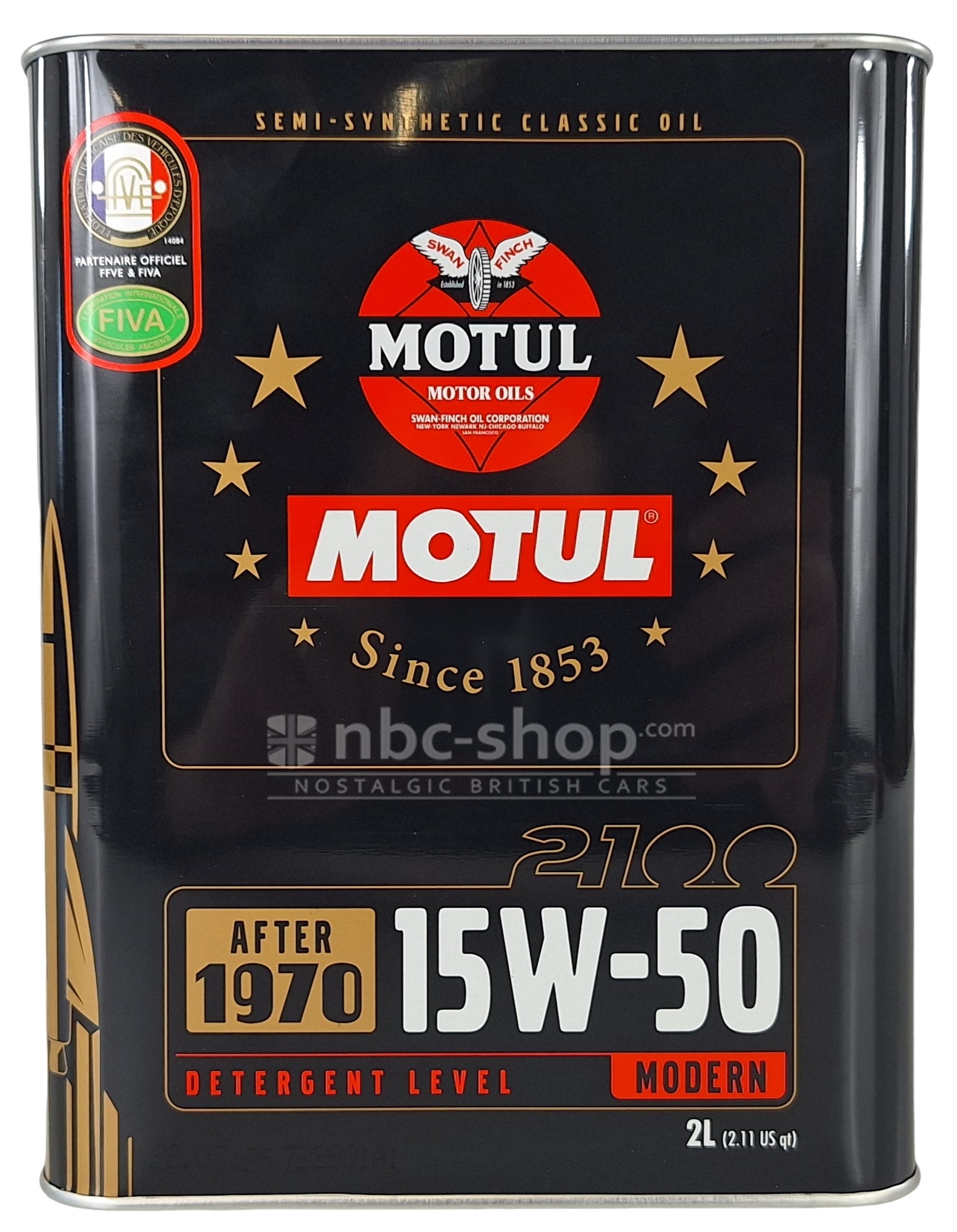 MOTUL210015W50 HUILE Motul CLASSIC 2100 15W50 EN 2 LITRES SEMI-SYNTHESE
