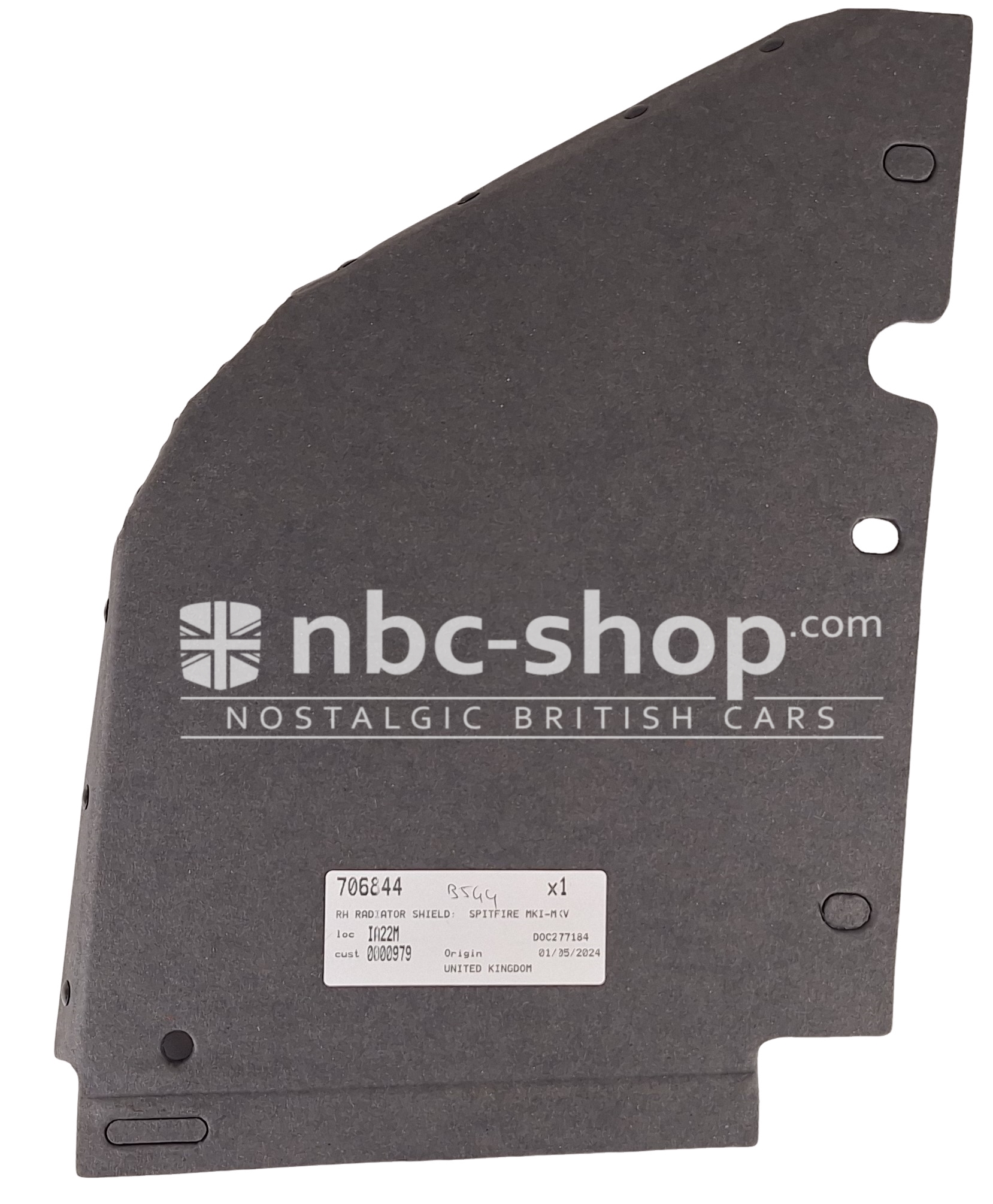 706844 DEFLECTEUR DE RADIATEUR COTE DROIT POUR TRIUMPH SPITFIRE 1962-1980
