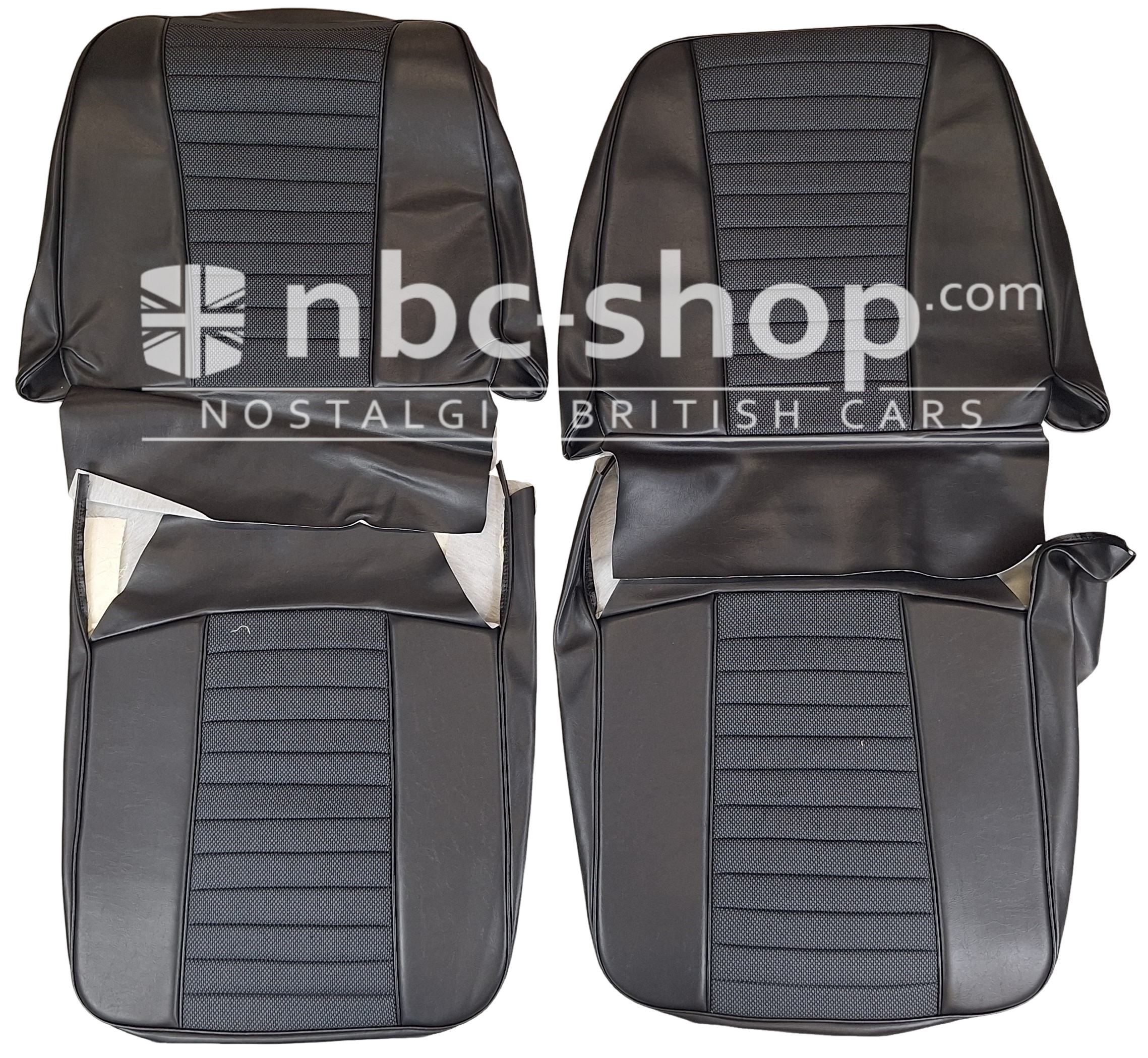 SC6007A PAIRE DE HOUSSE DE SIEGE NOIR AVANT SIEGE INCLINABLES POUR MINI INNOCENTI
