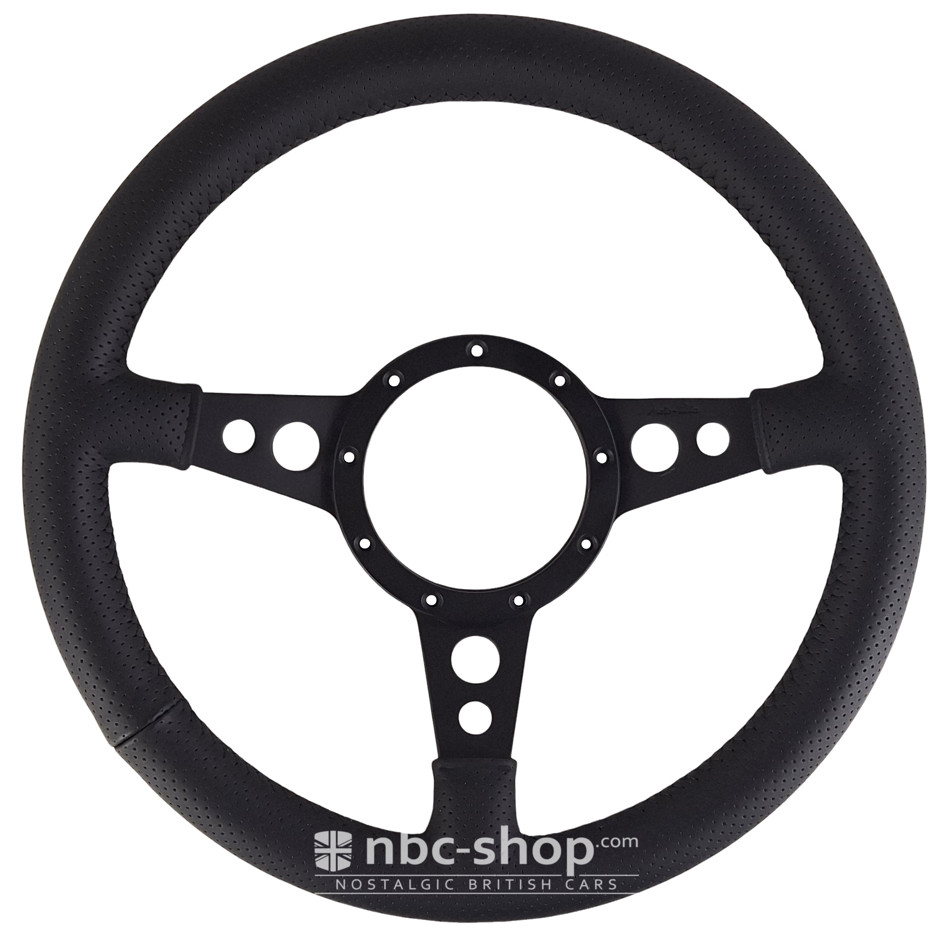 ARTPE44 Volant Moto-Lita 13 pouces cuir perforé branches noires