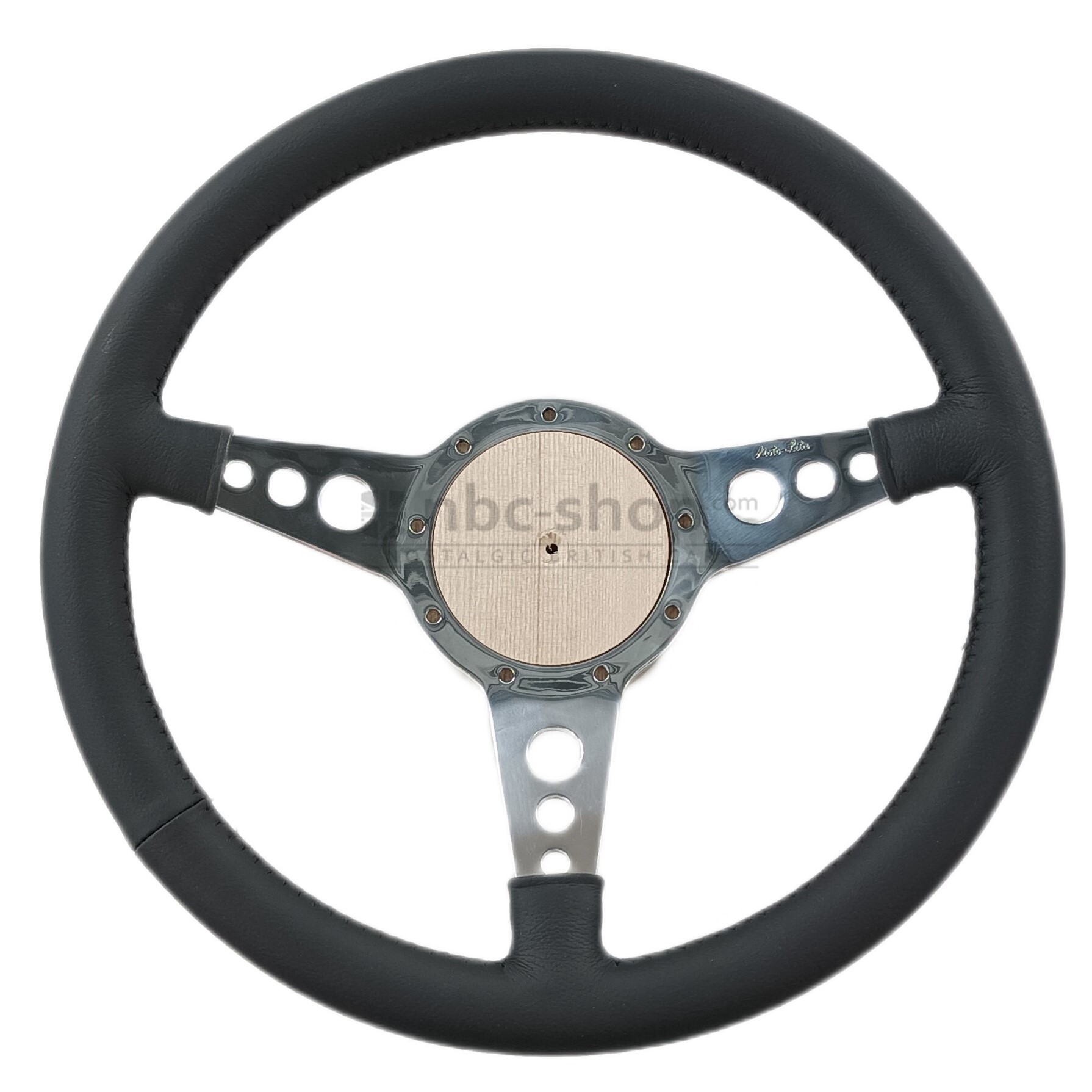MLW1113-14 Volant Moto-Lita 14 pouces tulipe cuir branches chromées