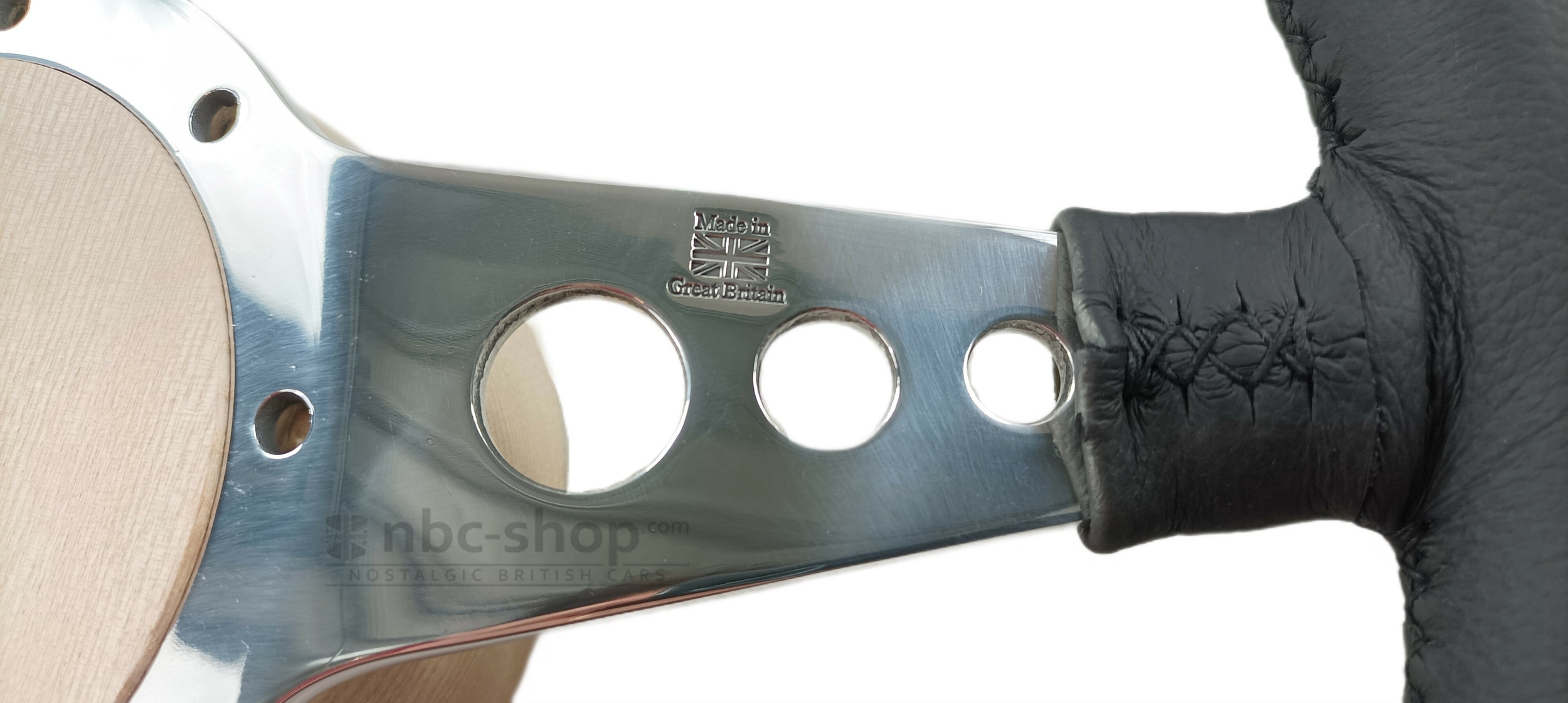 MLW1113-14 Volant Moto-Lita 14 pouces tulipe cuir branches chromées nbc-shop 5