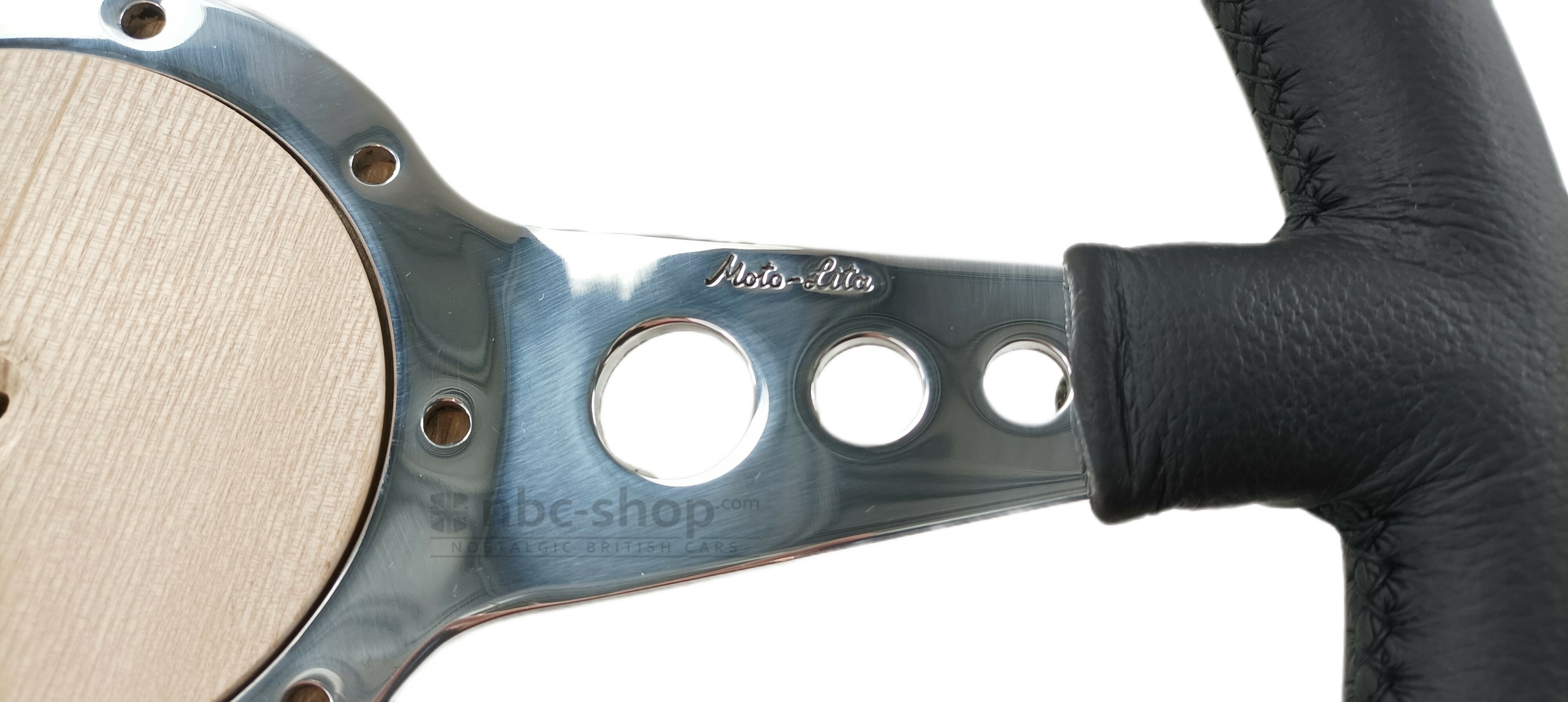MLW1113-14 Volant Moto-Lita 14 pouces tulipe cuir branches chromées nbc-shop 4