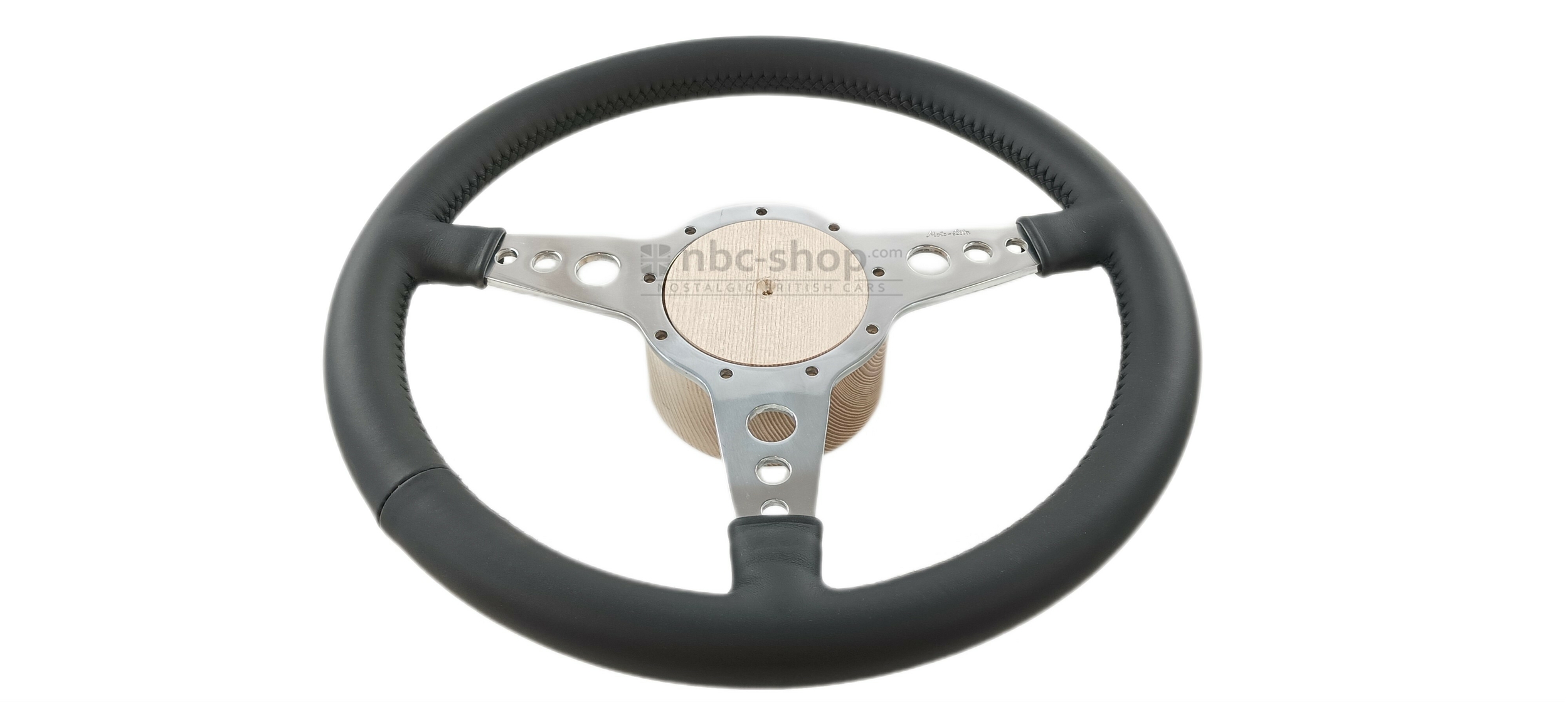 MLW1111-14 Volant Moto-Lita 14 pouces plat cuir branches chromées nbc-shop 2
