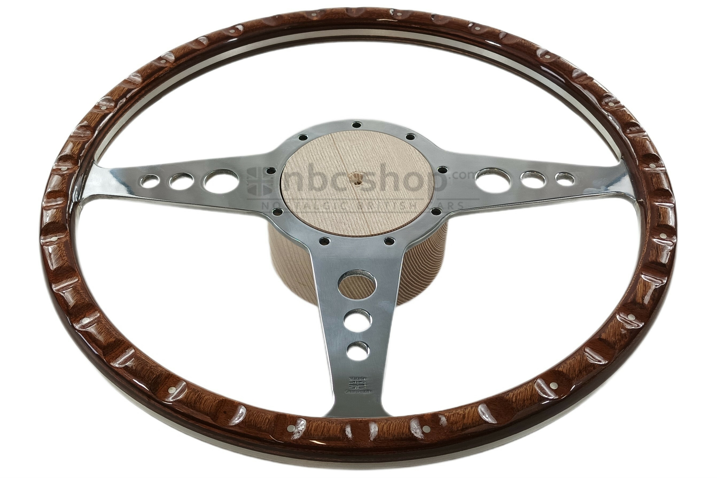 MK5-14FP Volant Moto-Lita Mk5 bois 14 pouces plat nbc-shop 6
