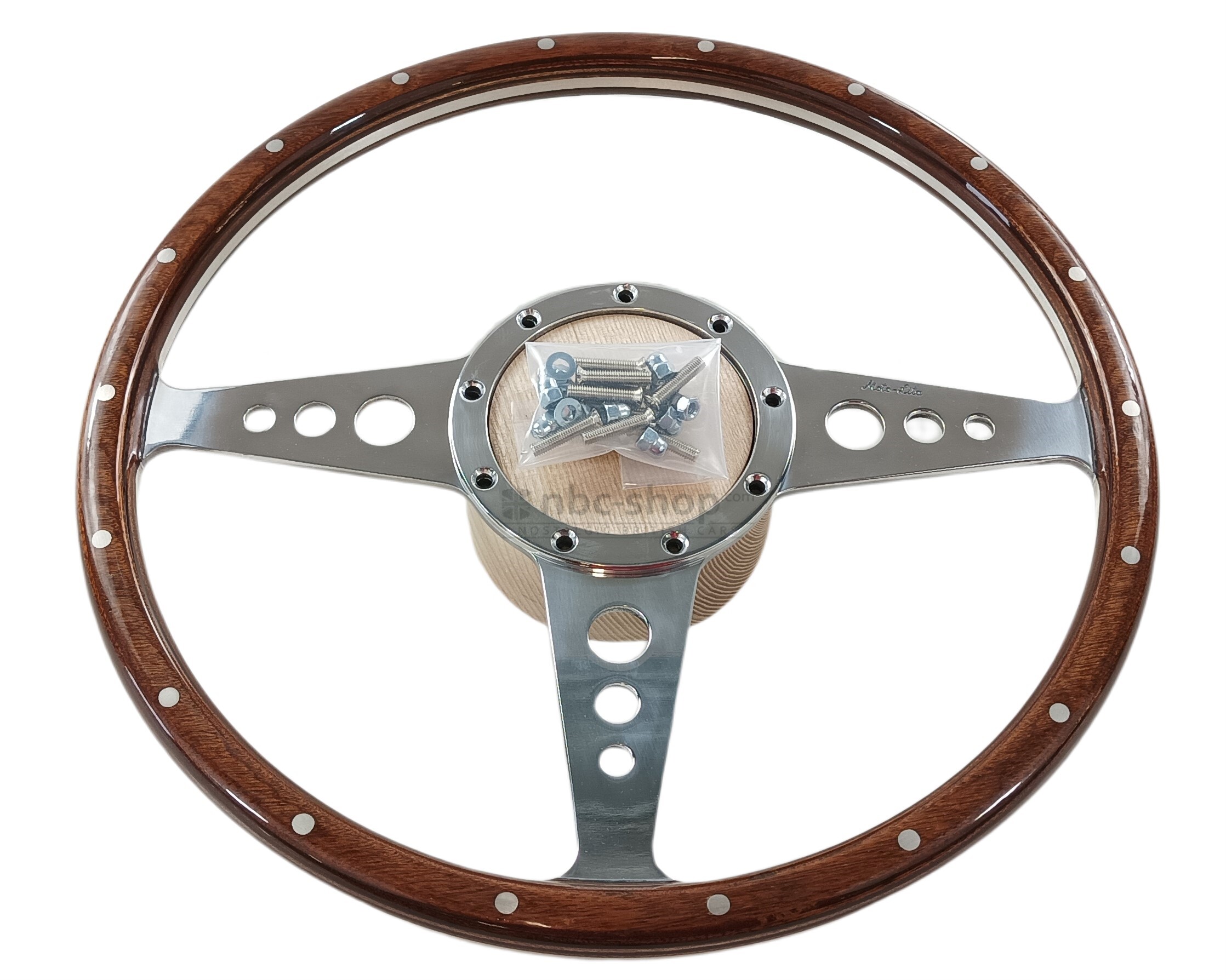 MK5-14FP Volant Moto-Lita Mk5 bois 14 pouces plat nbc-shop 3