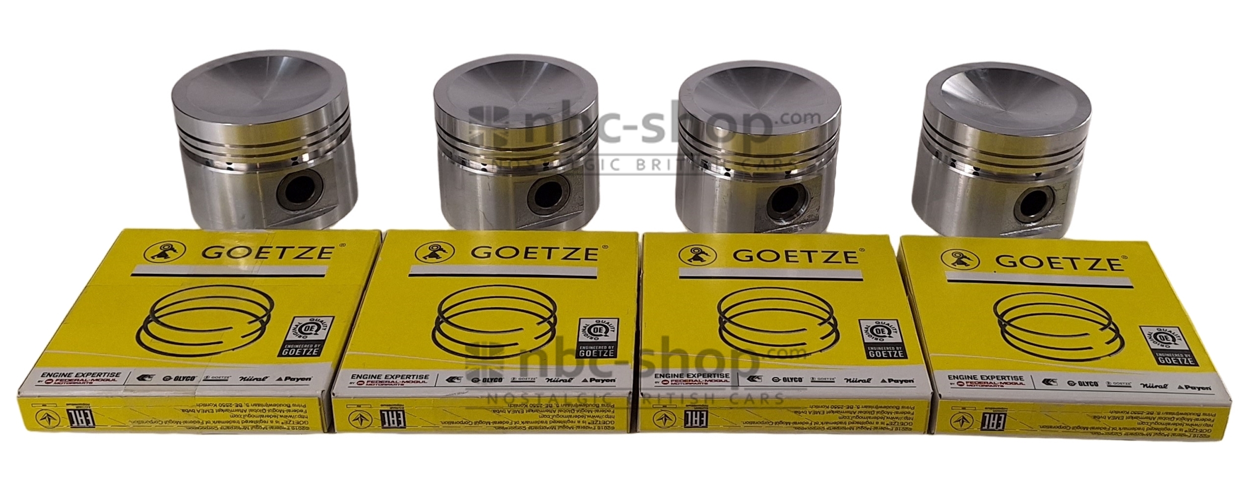 P20659 KIT DE 4 PISTONS/SEGMENTS POWERTUNE MINI 1380CC PRESSFIT DISH 9CC