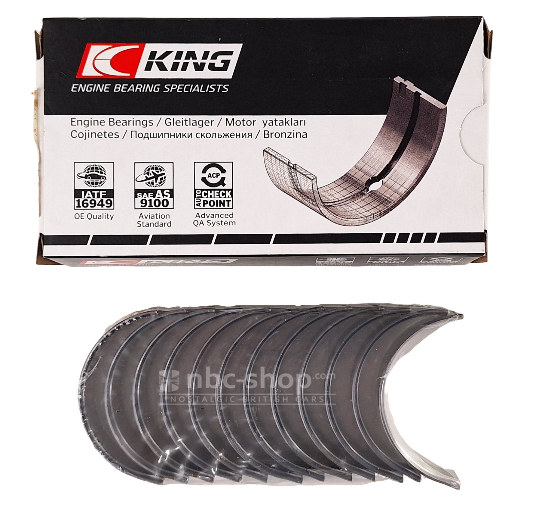 149081 COUSSINETS DE BIELLES TRIUMPH TR250 TR5 TR6 COTE STANDARD BI-METAL