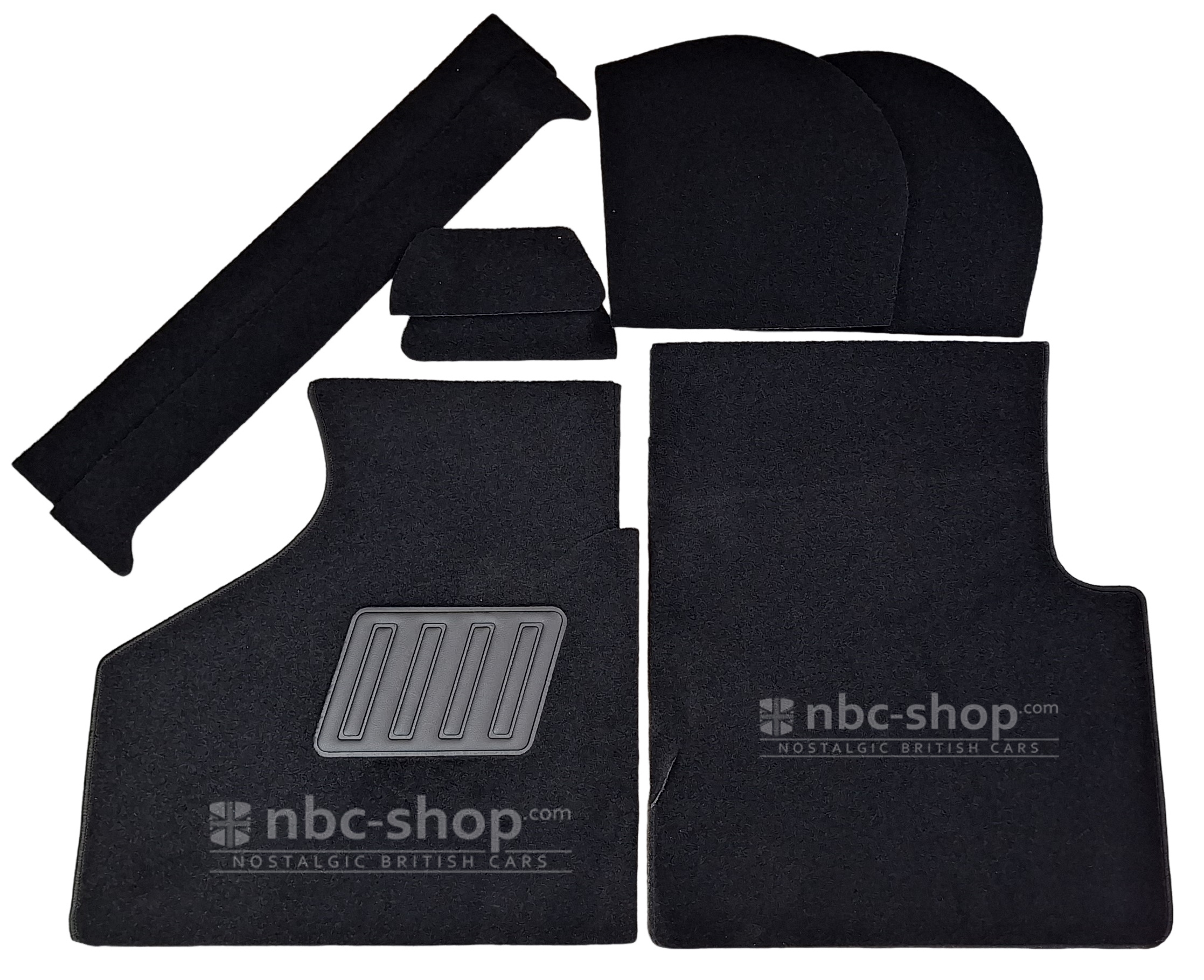 NBC012 MOQUETTE COMPLETE MINI DE 1973 A 2000 BASIQUE NOIRE