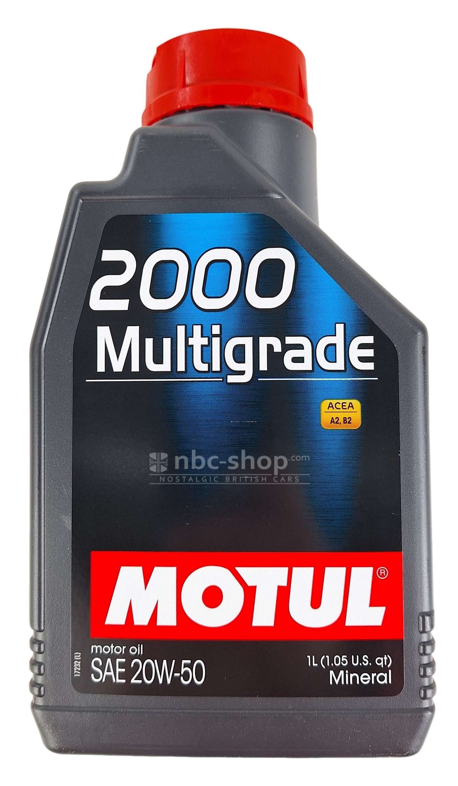 MOTUL20001L Huile minérale Motul 20W50 1 litre bidon plastique