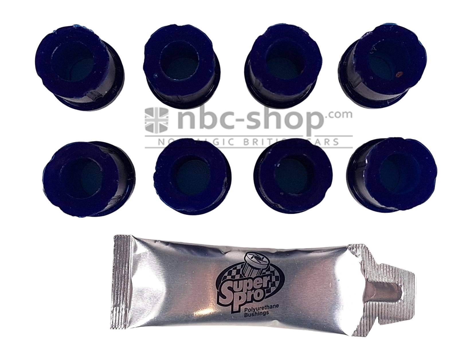 112503SPK KIT DE HUIT SILENT BLOC POLY LAME ARRIERE TRIUMPH TR2 TR3 TR3A TR4 TR4A