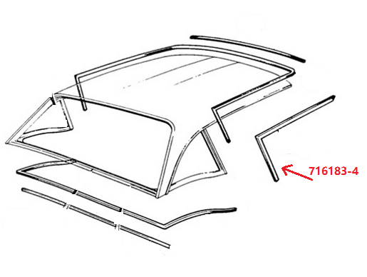 716183-4 JOINT DE HARDTOP POUR TRIUMPH SPITFIRE nbc-shop 3