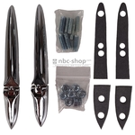 650023-24 CHARNIERE DE MALLE ARRIERE POUR TRIUMPH TR3 LA PAIRE SANS JOINTS nbc-shop 1