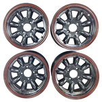 SPML2BRKIT KIT DE 4 JANTE ULTRALITE 13x6J - ET10 - 4x101.6 PCD - NOIR LISERET ROUGE nbc-shop 1