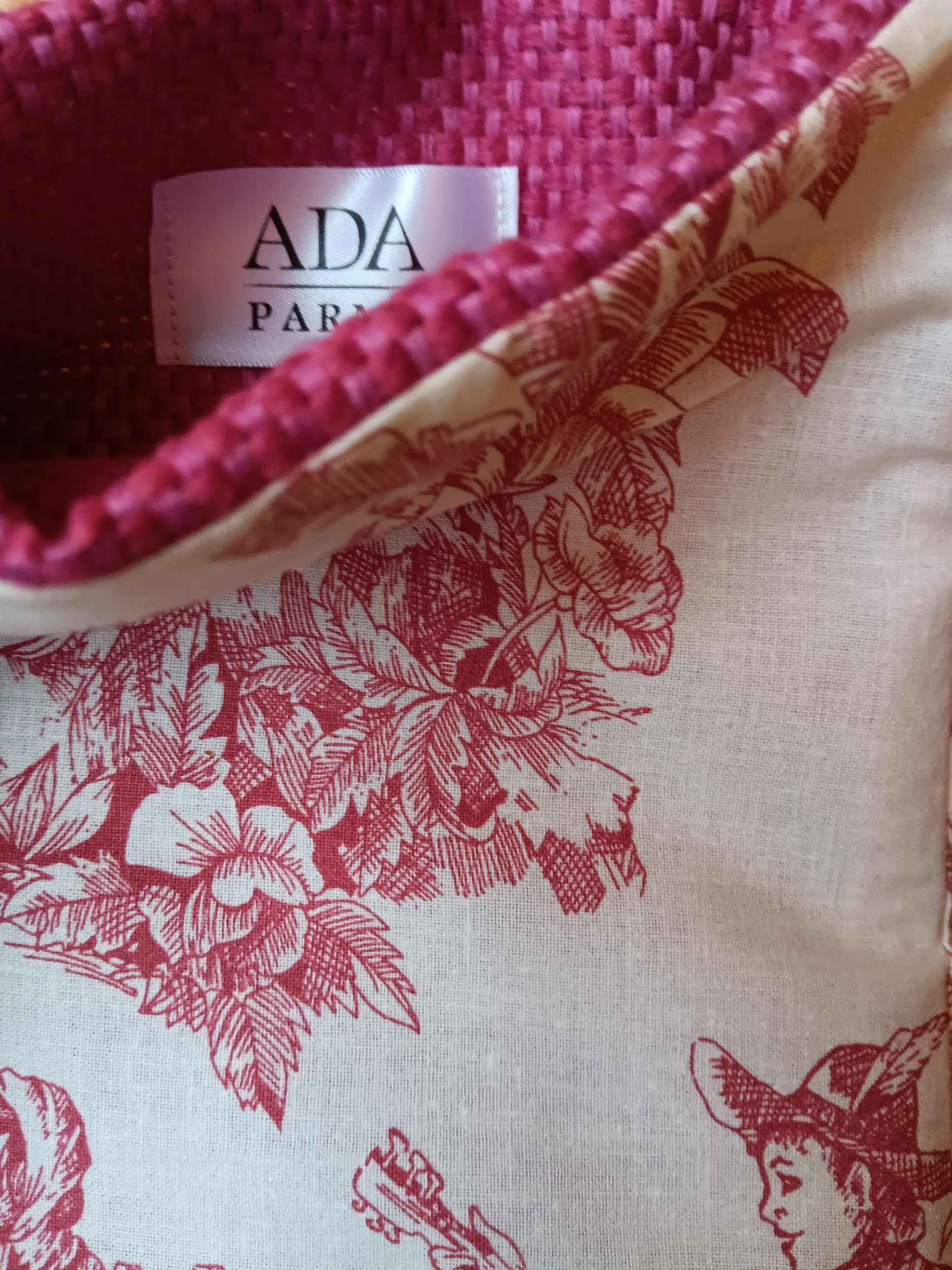 Pochettes à livres Toile de Jouy rose