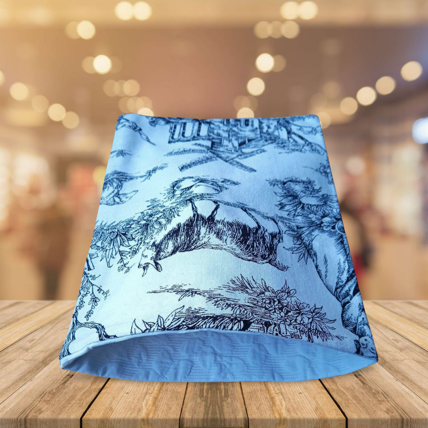 Pochette à livres Toile de Jouy noire