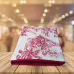 Pochettes à livres Toile de Jouy rose