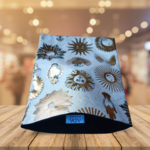 Pochette à livres soleil coeur noir et doré