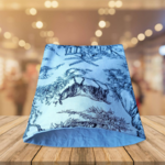 Pochette à livres Toile de Jouy noir