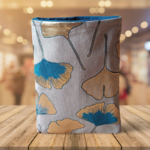 Pochette à livres gingko bleu