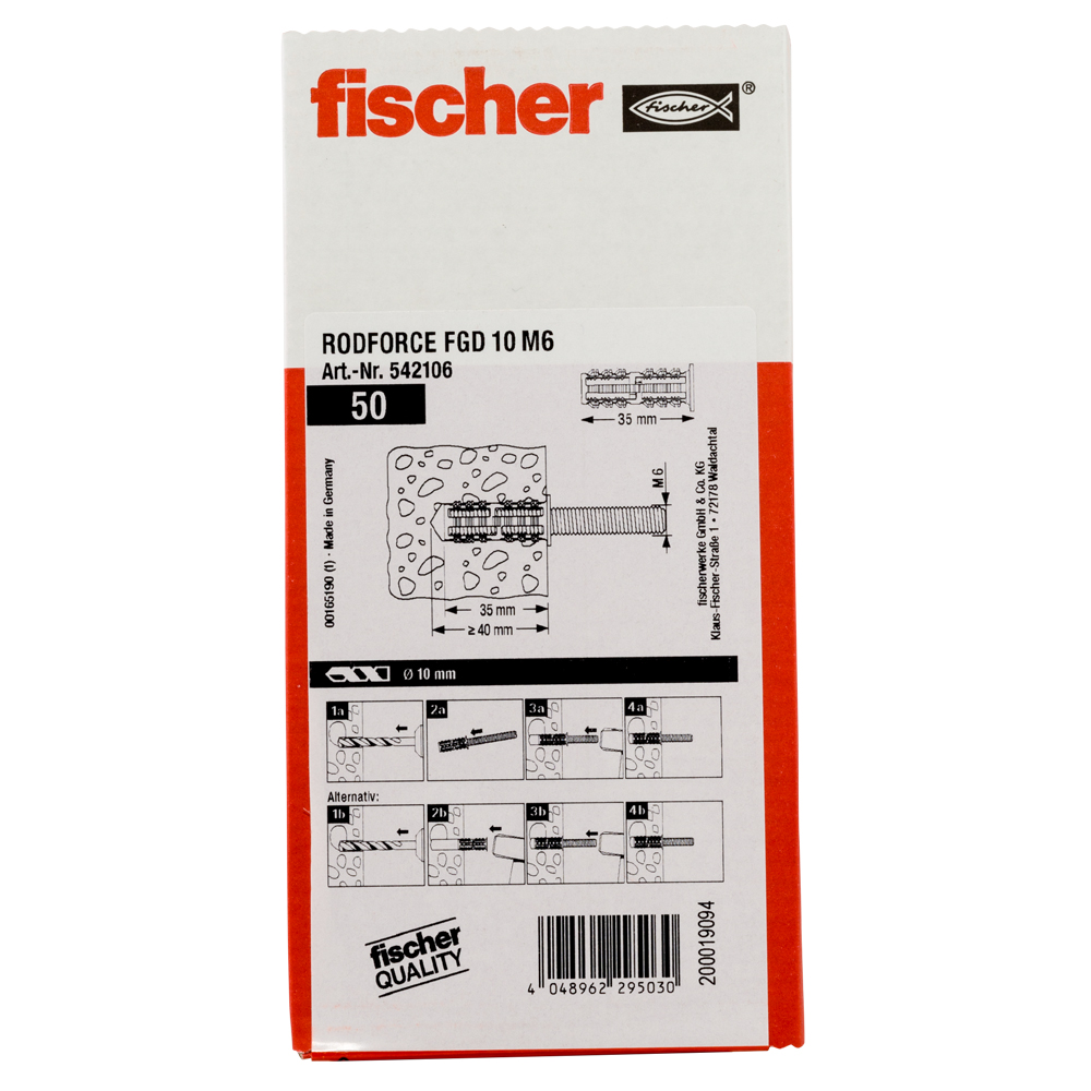 Cheville Fischer RODFORCE FGD M6 542106 (7)