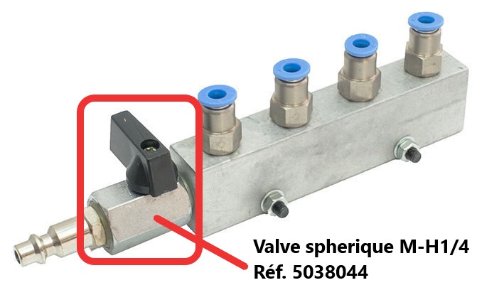 Valve spherique M-H1-4 Réf. 5038044 VIRUTEX