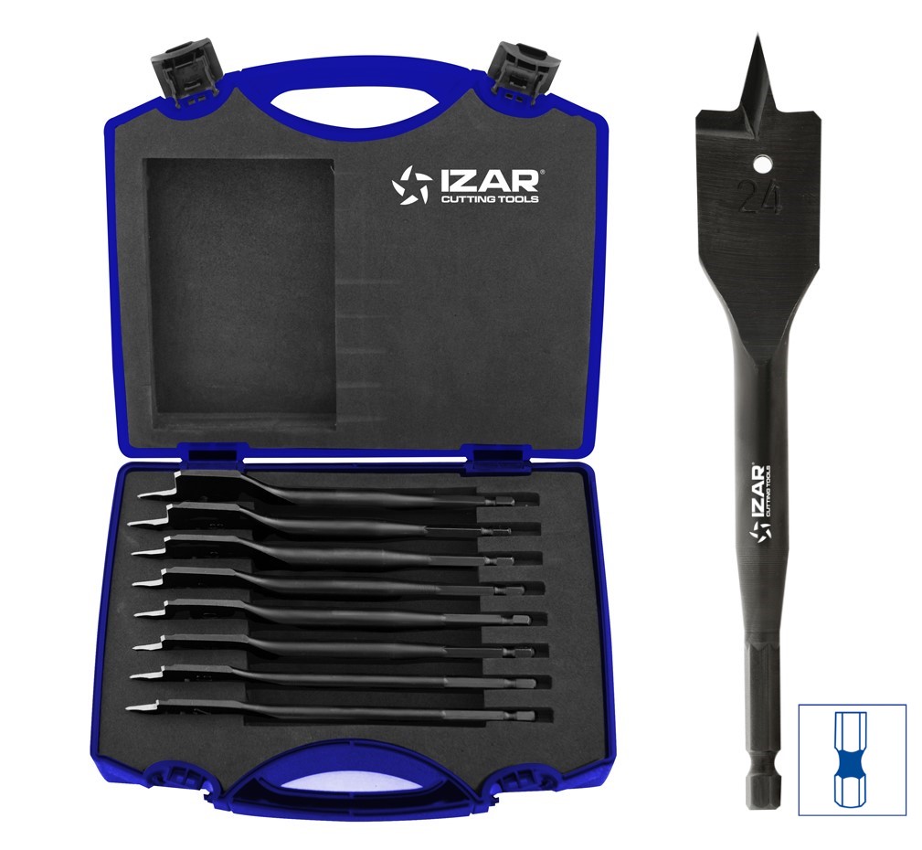 Coffret meche plate a bois IZAR TOOLS 1651