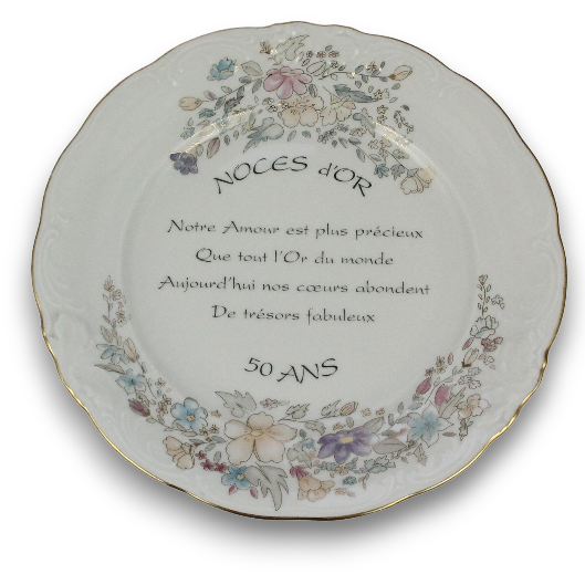 assiette-porcelaine-noces-d-or-50-ans