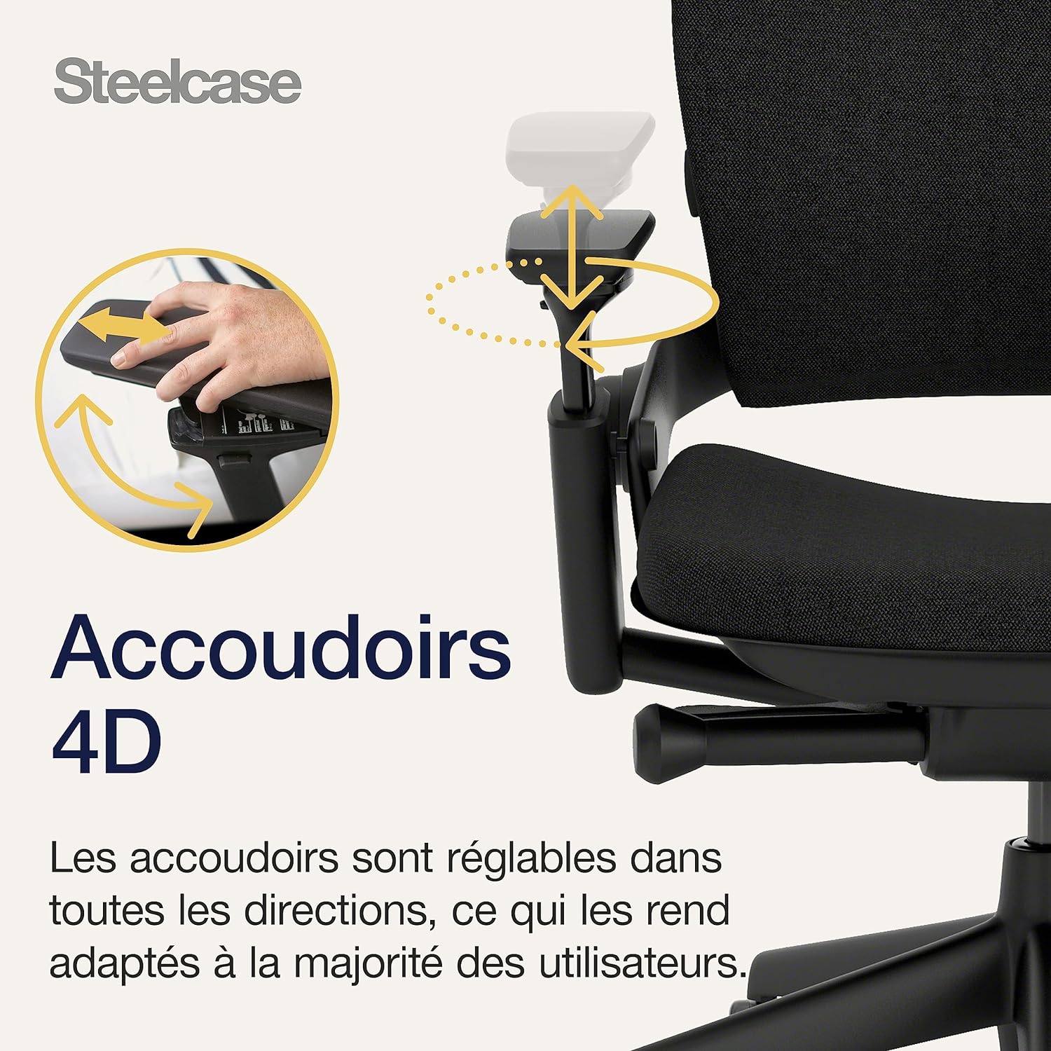 Please Chaise pivotante de Steelcase Modèle promotionnel