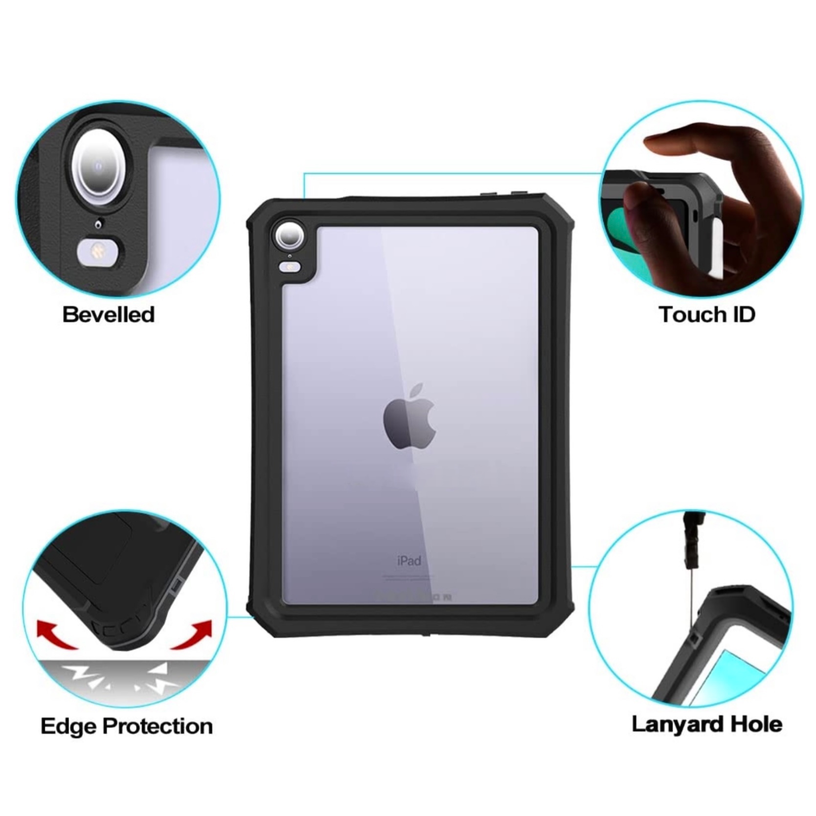 REF 2659 Coque de protection etanche iP68 iPAD Mini 6 8.3p Water PRO