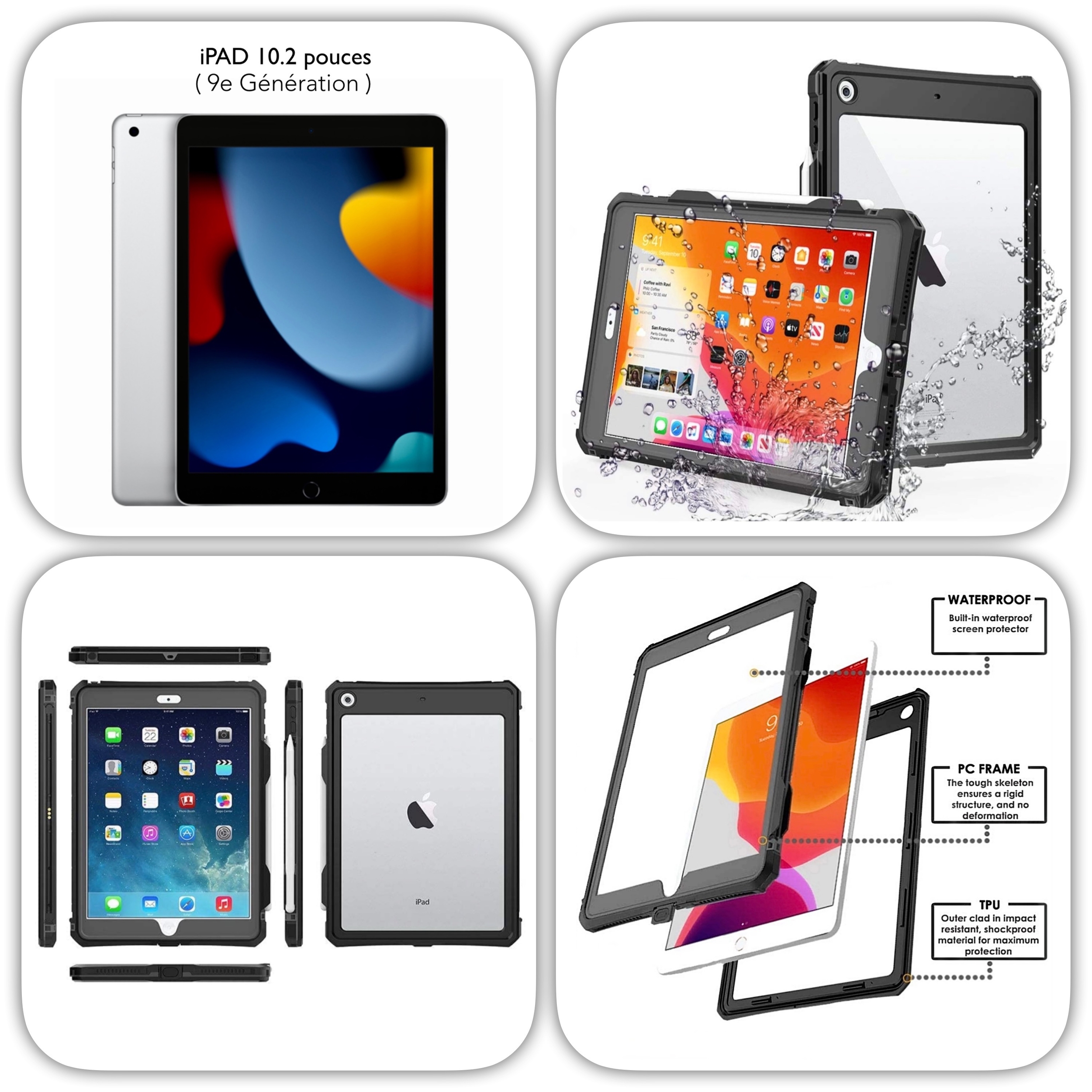 APPLE - iPAD 9e Gen (10.2 pouces) - Coques-renforcees