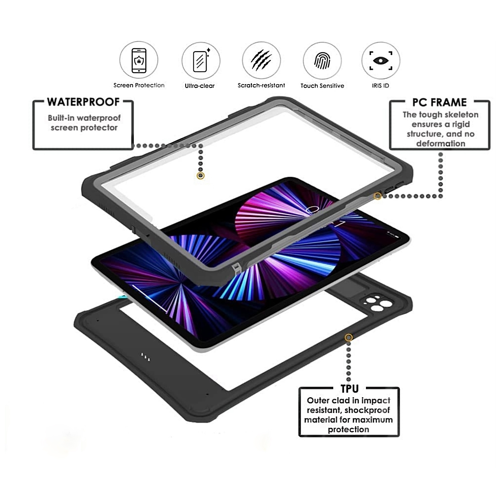 Nouveau boîtier Ipad Pro 11 pouces 2021 (3e génération) / 2020 (2e