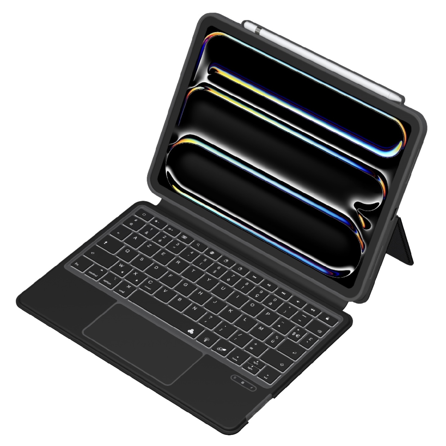 REF CR3237 Etui Folio Clavier AZERTY Pave tactile Retro eclairage iPAD PRO 13 pouces 2024