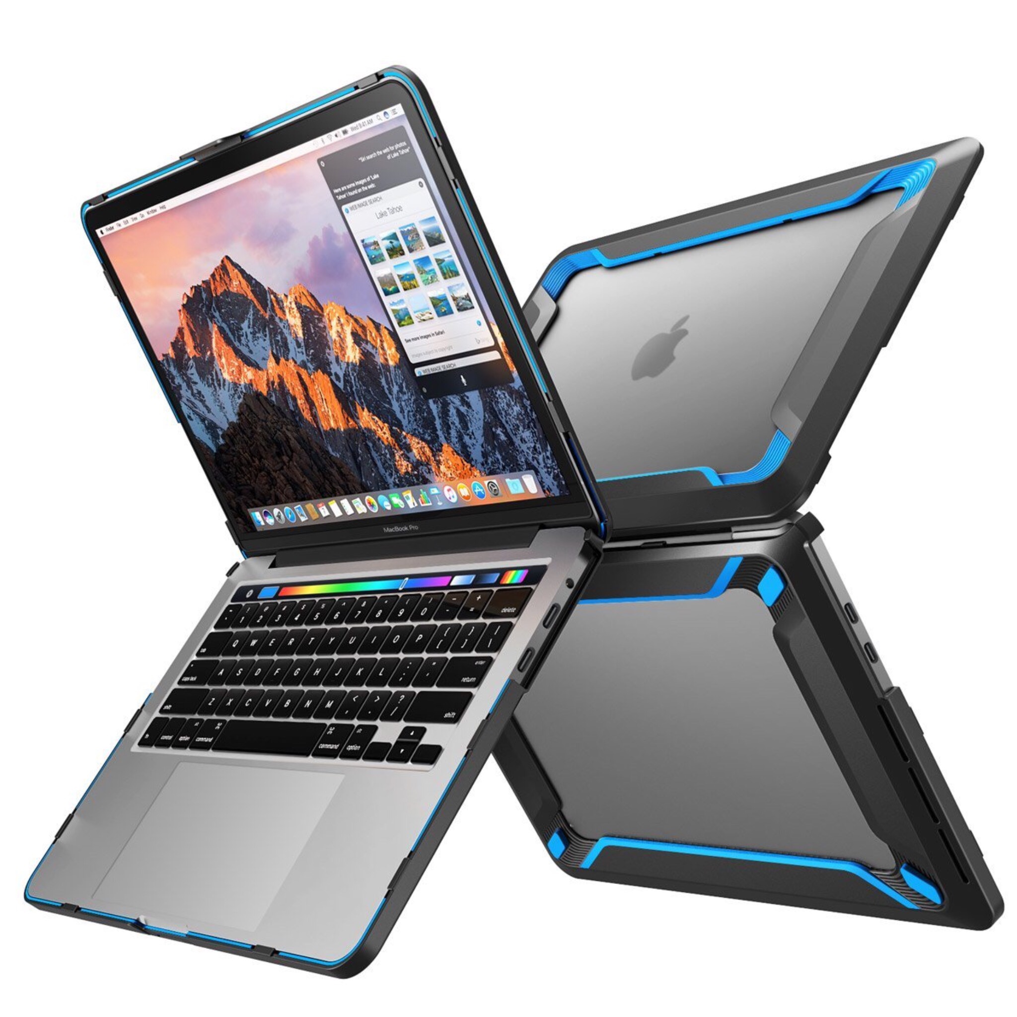 Coque de protection MacBook PRO Retina 13 pouces 2016 avec Touch Bar Blaze Bleu et Noir Apple