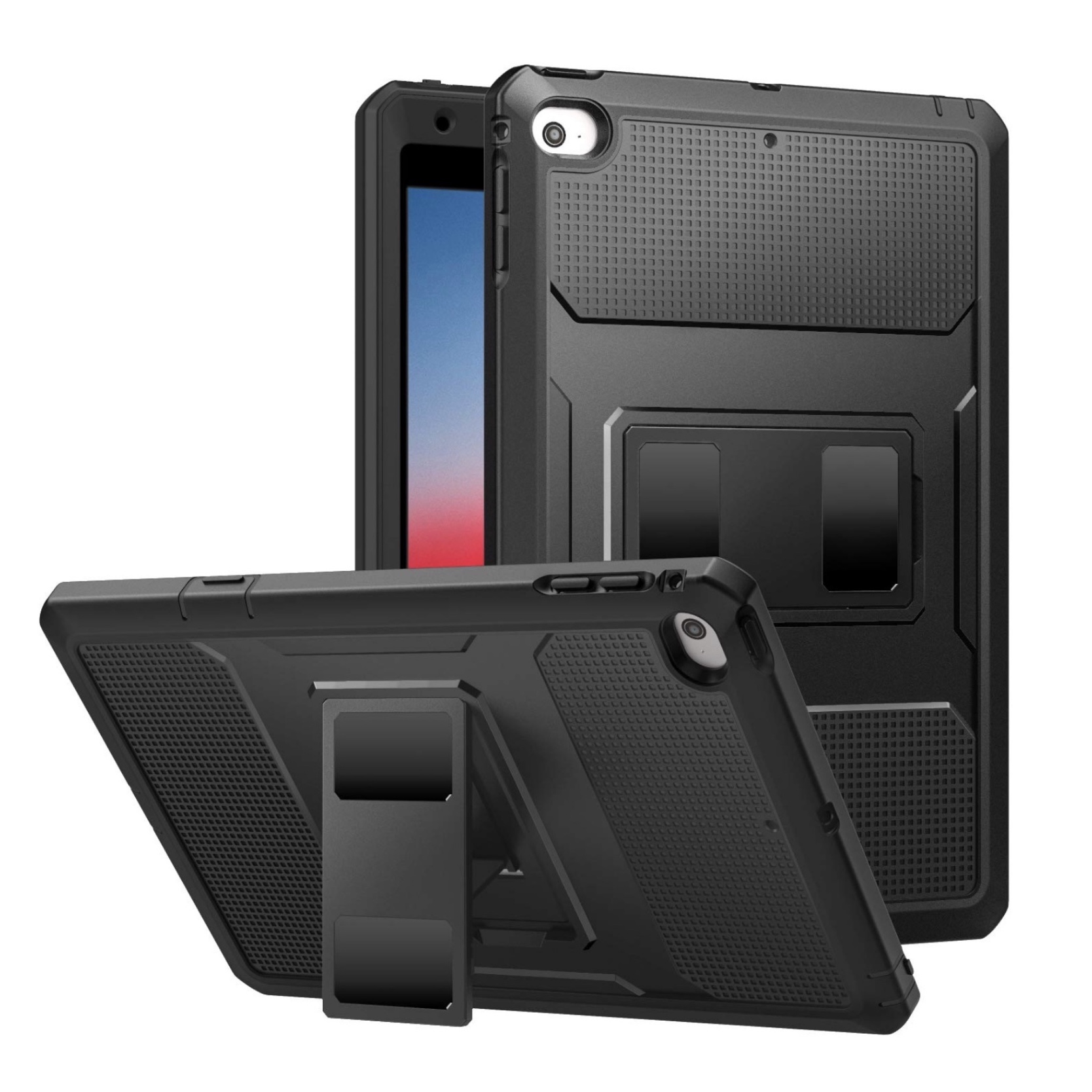 iPAD Mini 5 2019 7.9 pouces Coque de protection Pied et film rigide