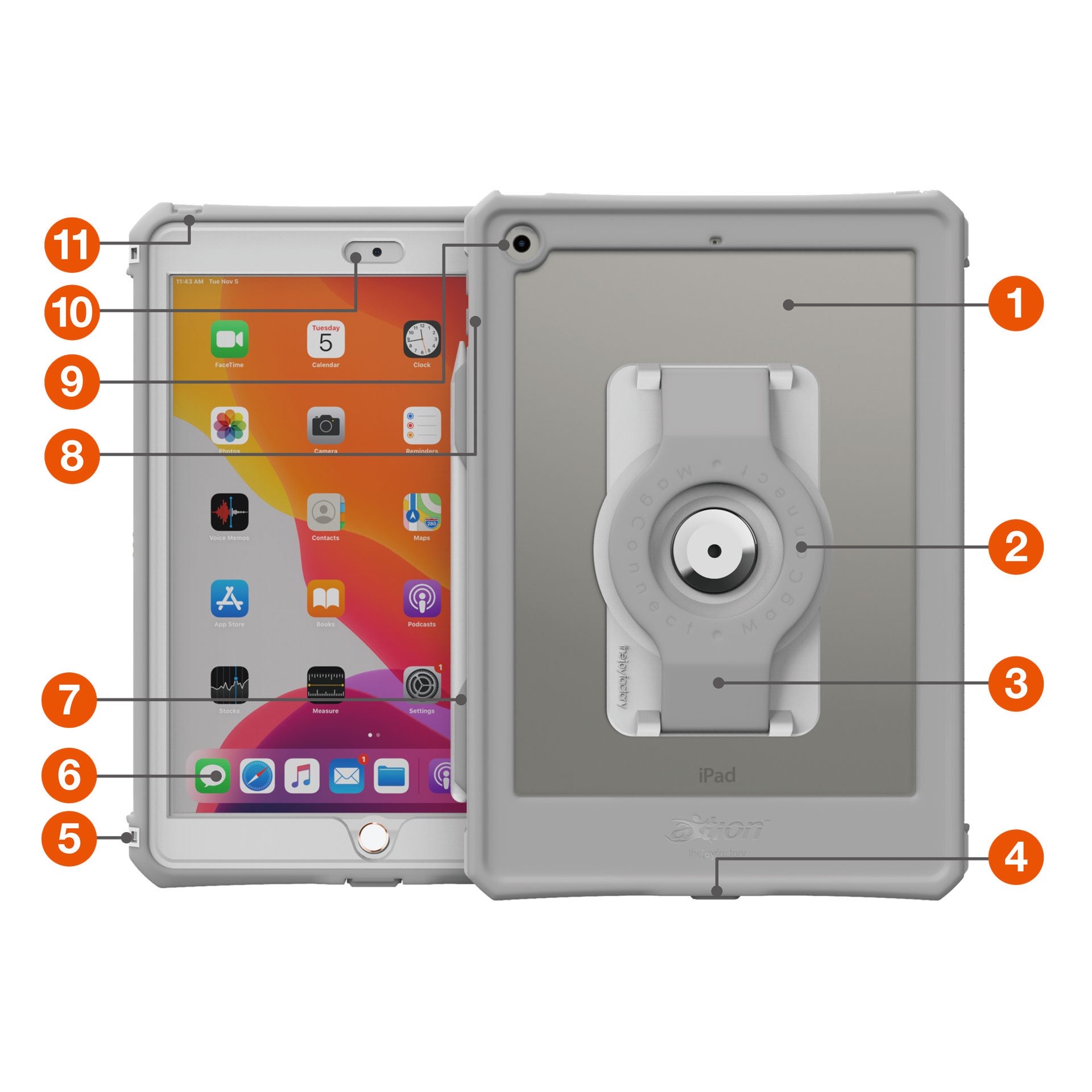 Protection etanche revetement antimicrobien - iPad 10.2