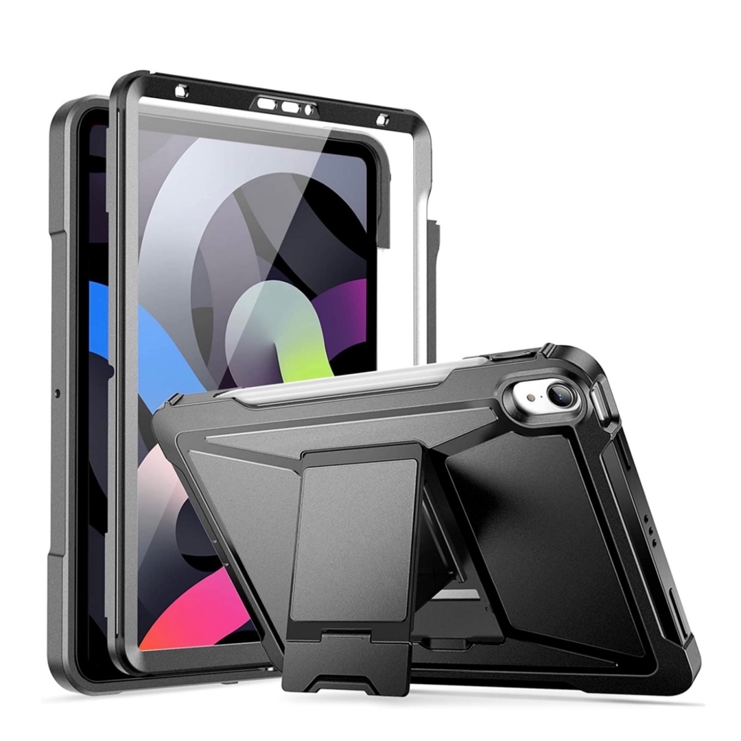 iPAD AIR 4 10.9p Coque de protection FOOTER avec Pied amovible et film