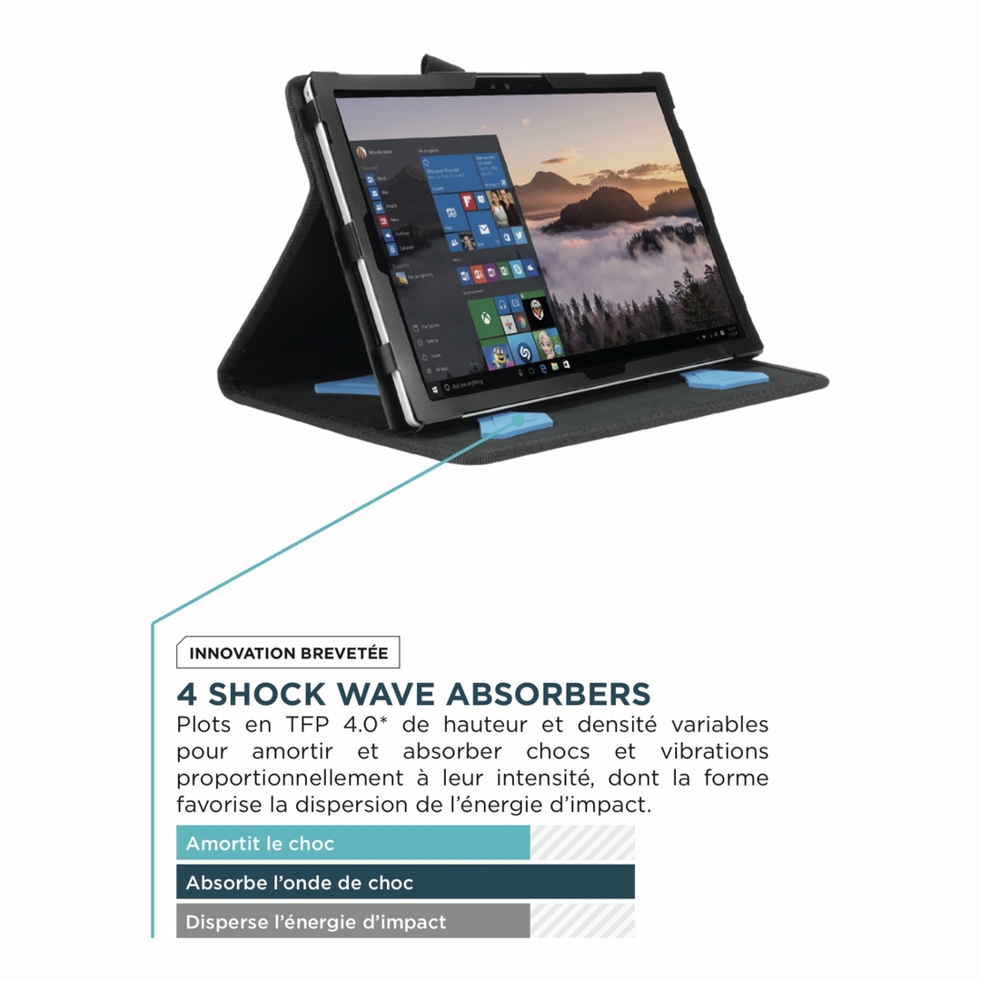 ACTIV Pack 3 en 1 Etui de protection professionnel renforcé Surface PRO