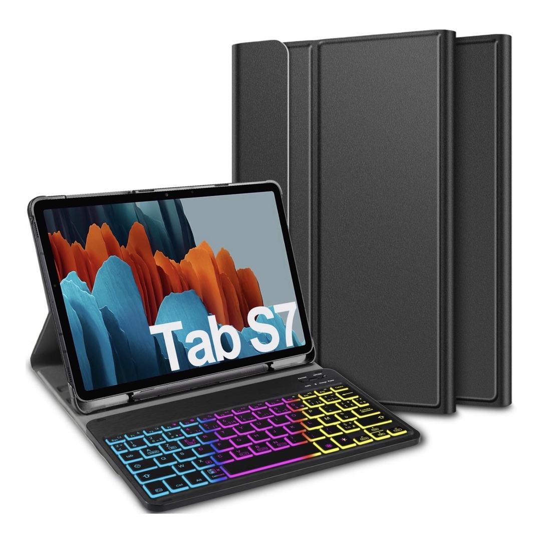 Galaxy TAB S7 11 pouces Etui Clavier AZERTY Retro eclaire Caracas