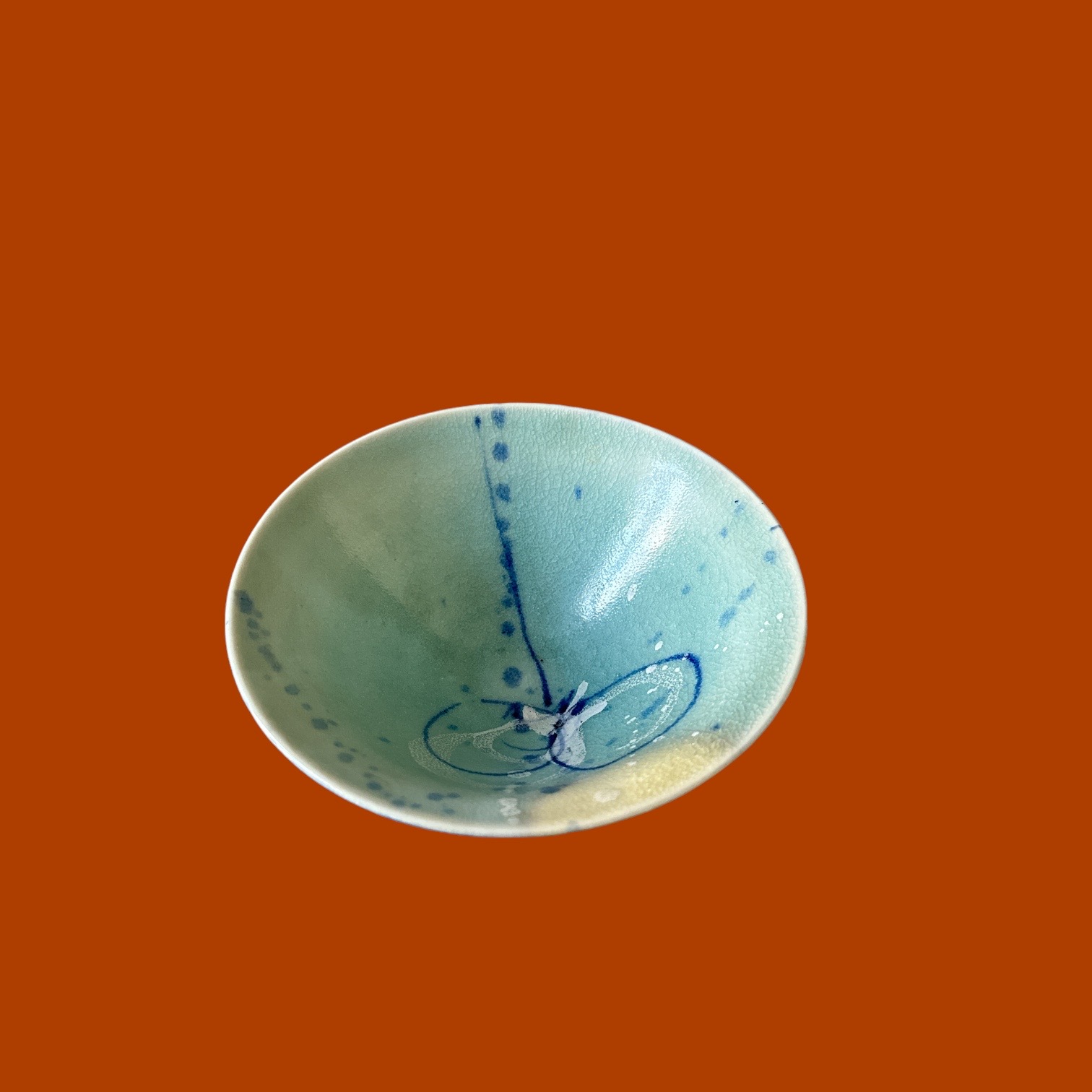 Coupelle bleue-grise. BroCouB7. La Route des Rois. Brocante