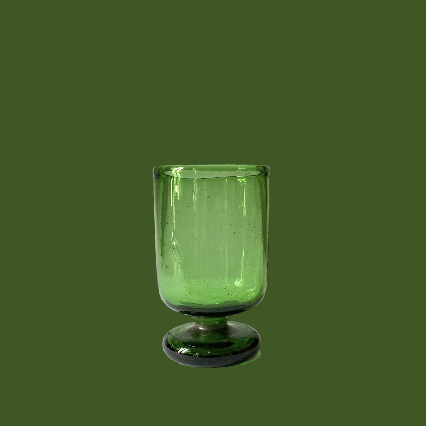 Verre Shérazade vert Egypte (12x7cm)