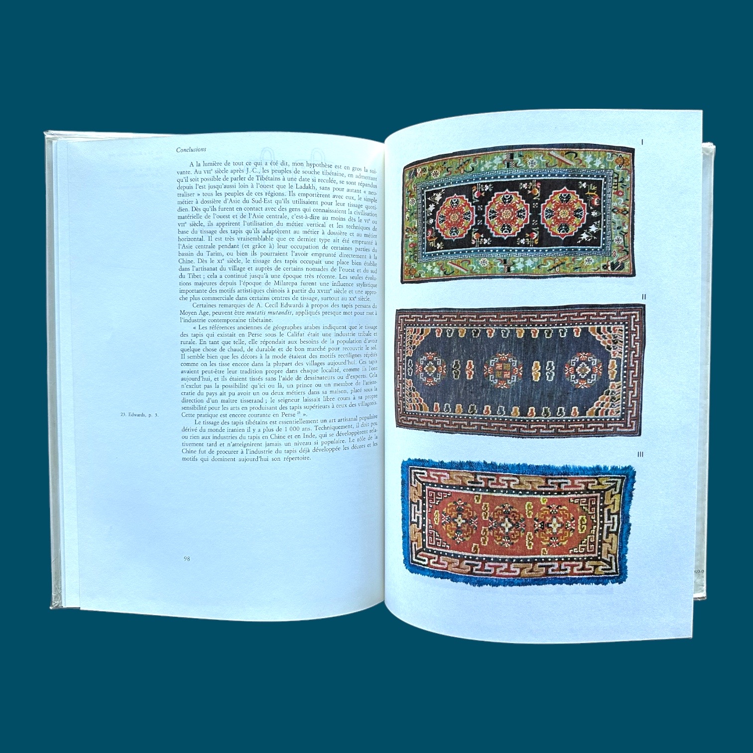 DENWOOD Ph. : Le Tapis Tibétain. La Route des Rois. Librairie. Art. Artisanat