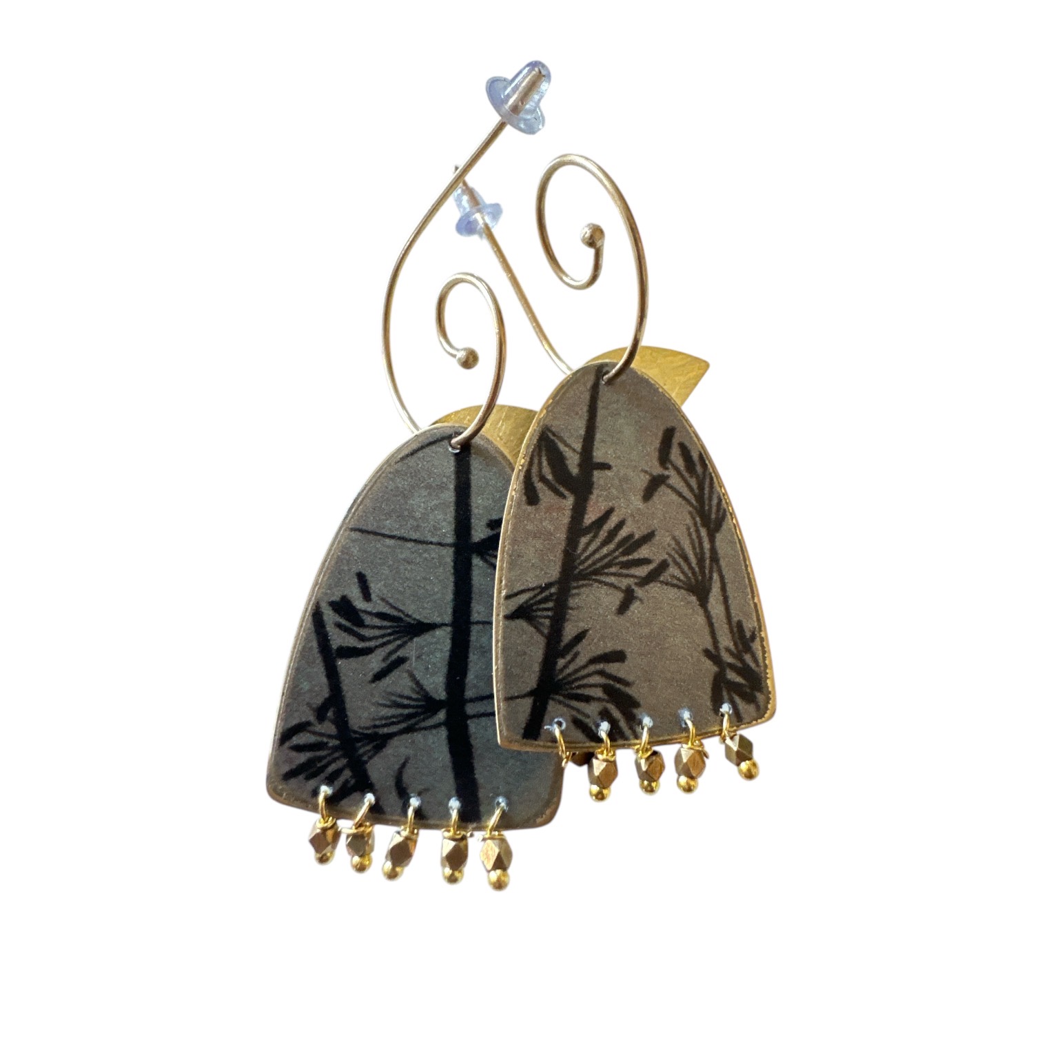 Boucles doreilles Tamah Noires et Cendres. BijA5. La Route des Rois. Lifestyle. Bijoux