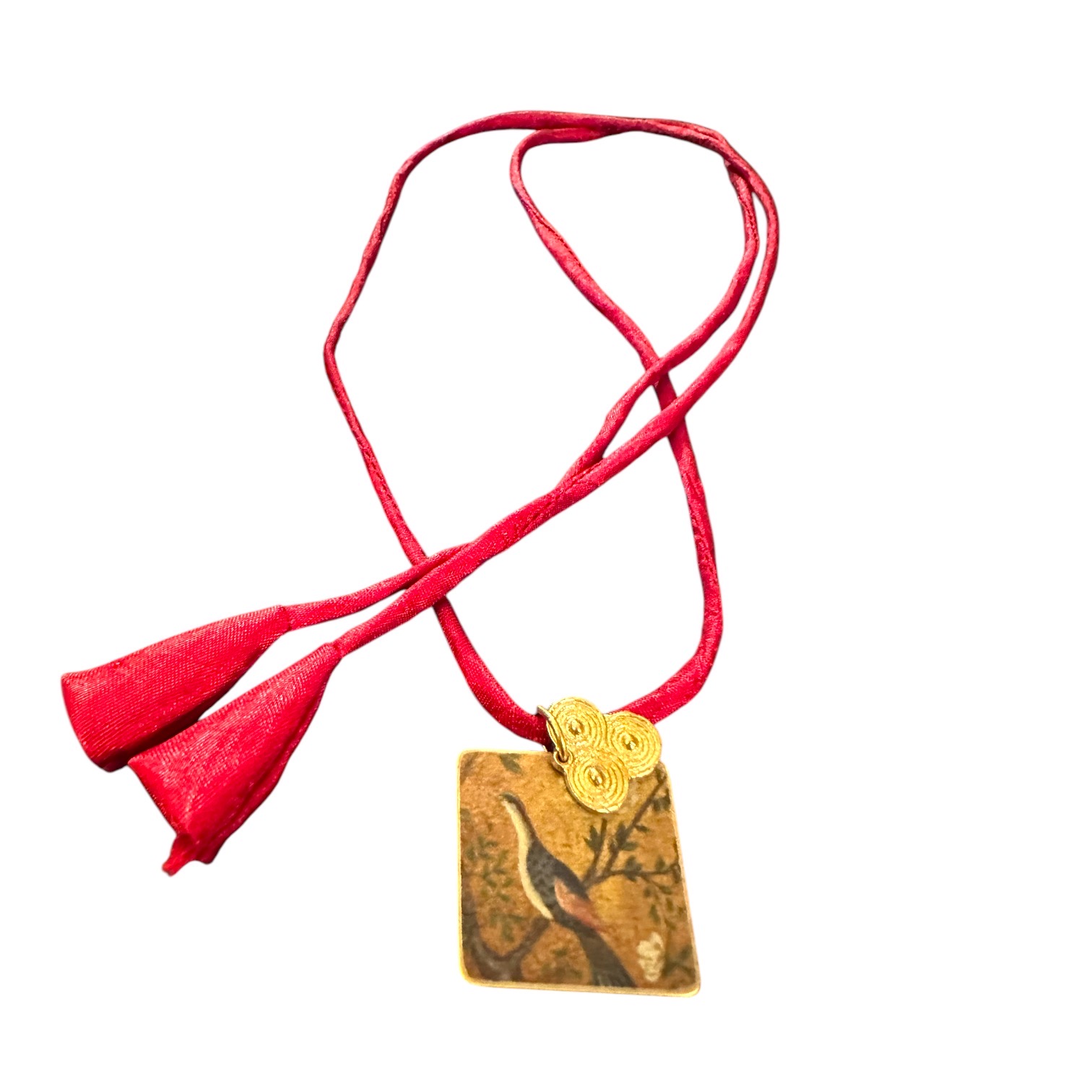 Collier Yasmina Carmin et Antique Gold. BijA7. La Route des Rois. Lifestyle. Bijoux