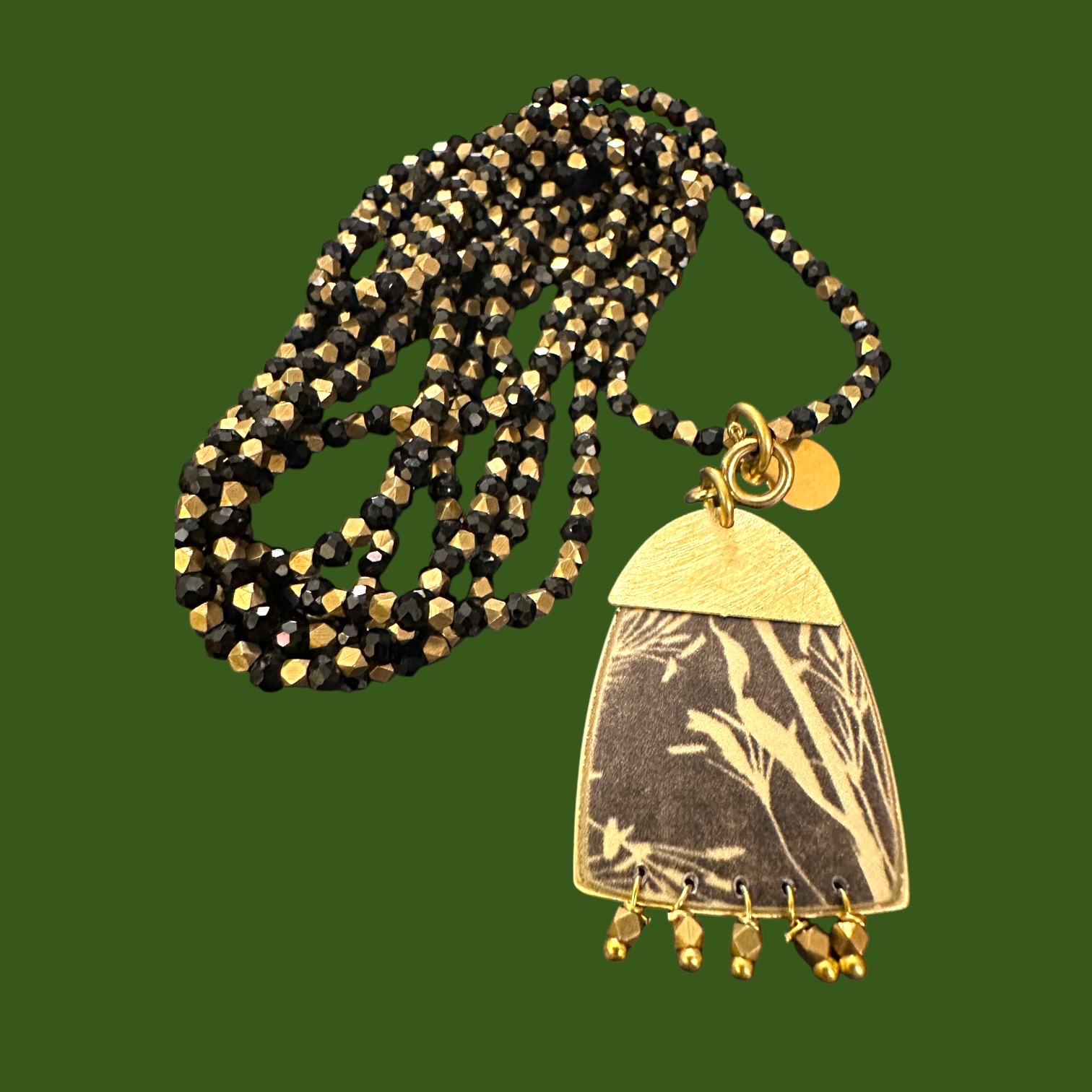 Collier Jasmine Noires et Cendres (69x3cm)