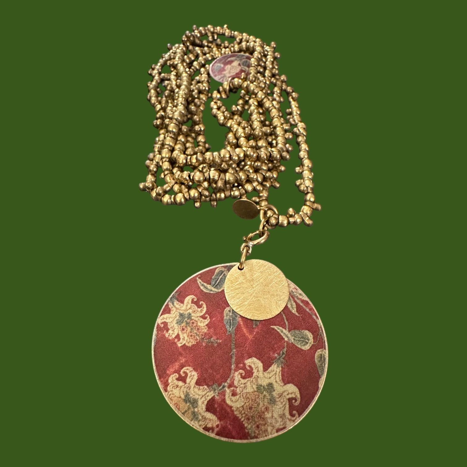 Collier Oneïssa Carmin et Antique Gold (70,5x1,5cm)