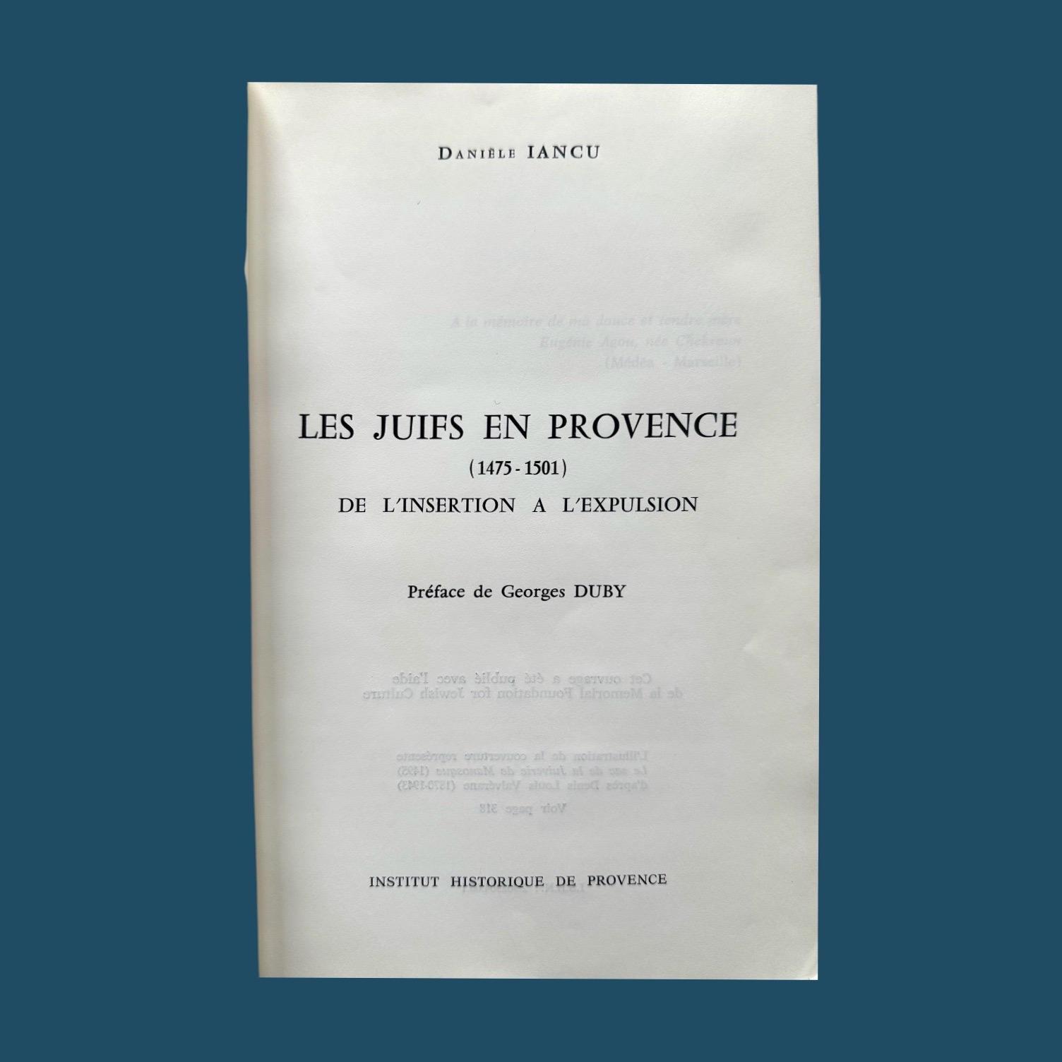 Les Juifs en Provence 1475-1501 (160x240mm) (état à verifier)