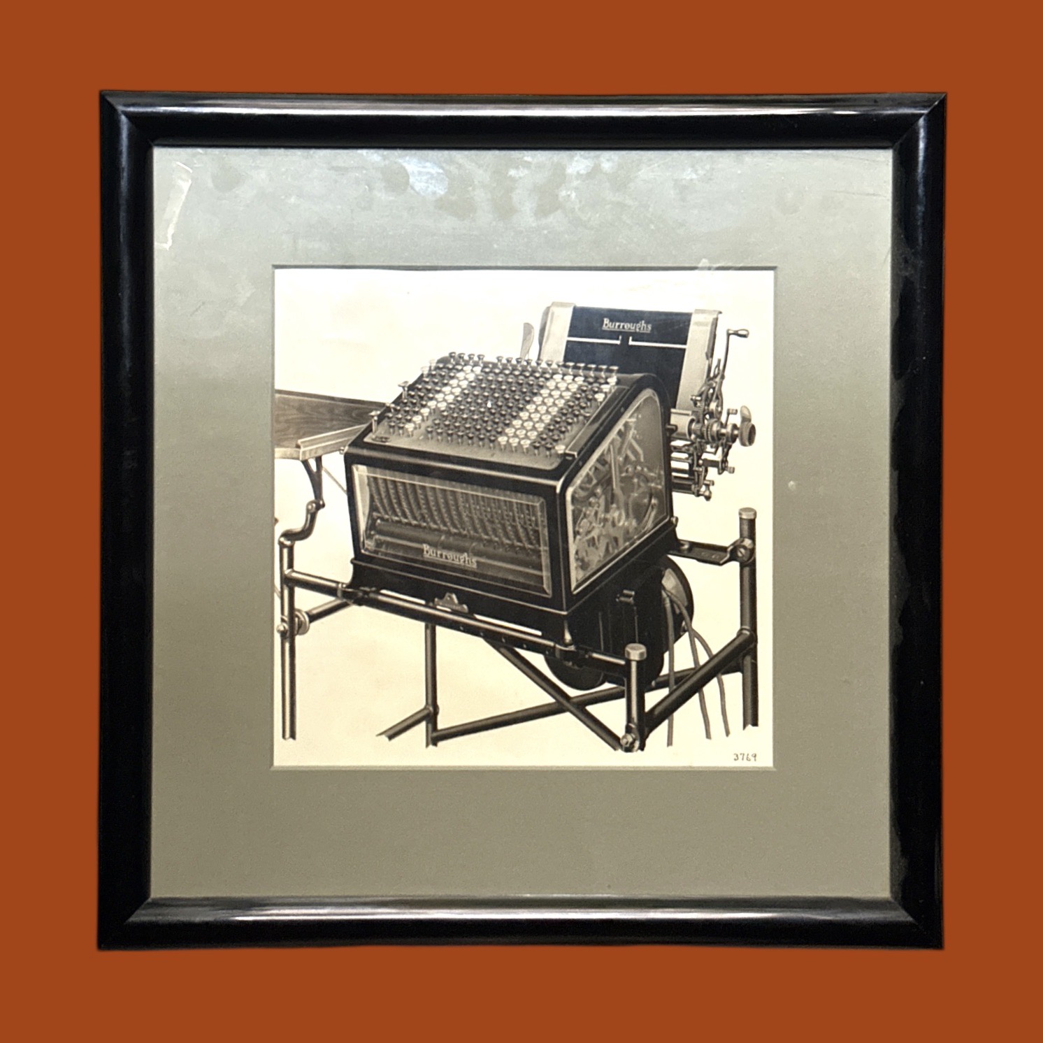 Photographie Originale - Machine Burroughs (35x35cm)