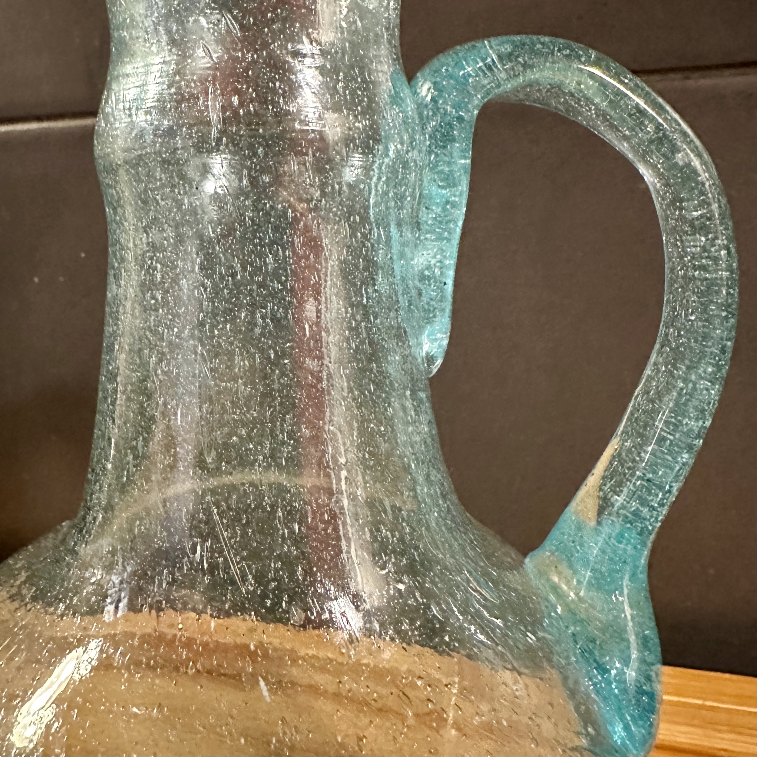 Carafe Zhar Bleue menthe Egypte. La Route des Rois. Lifestyle. Verre soufflé Egypte