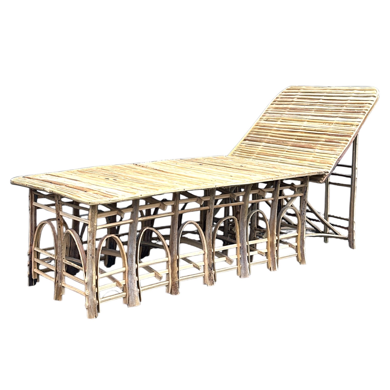 Meuble Artisanal en Bois de Palmier Dattier-Chaise Longue Paloma. Egypte. MobPCl. La Route des Rois. Lifestyle. Mobilier artisanal